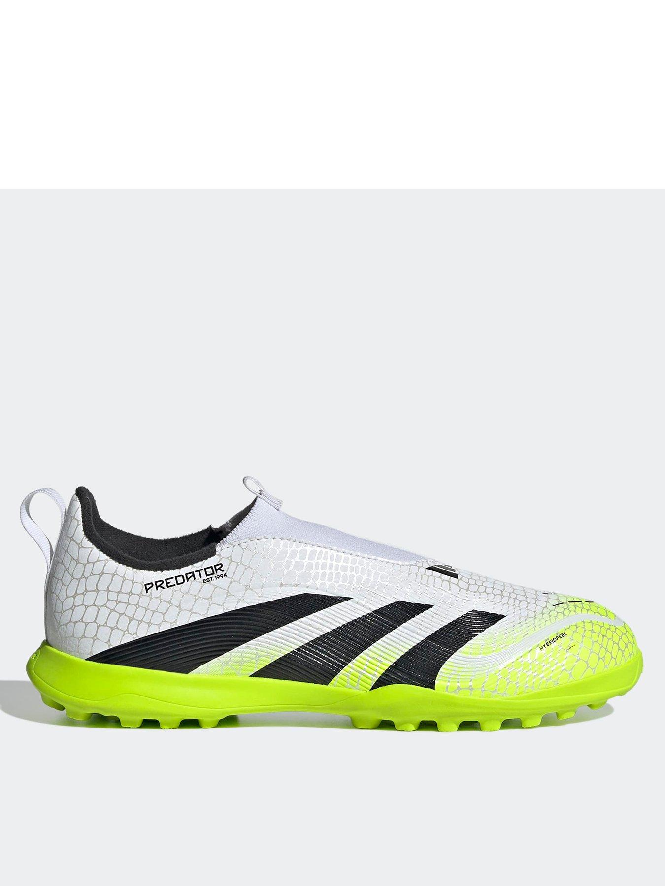adidas Junior Predator League Laceless Astro Turf Football Boots - White