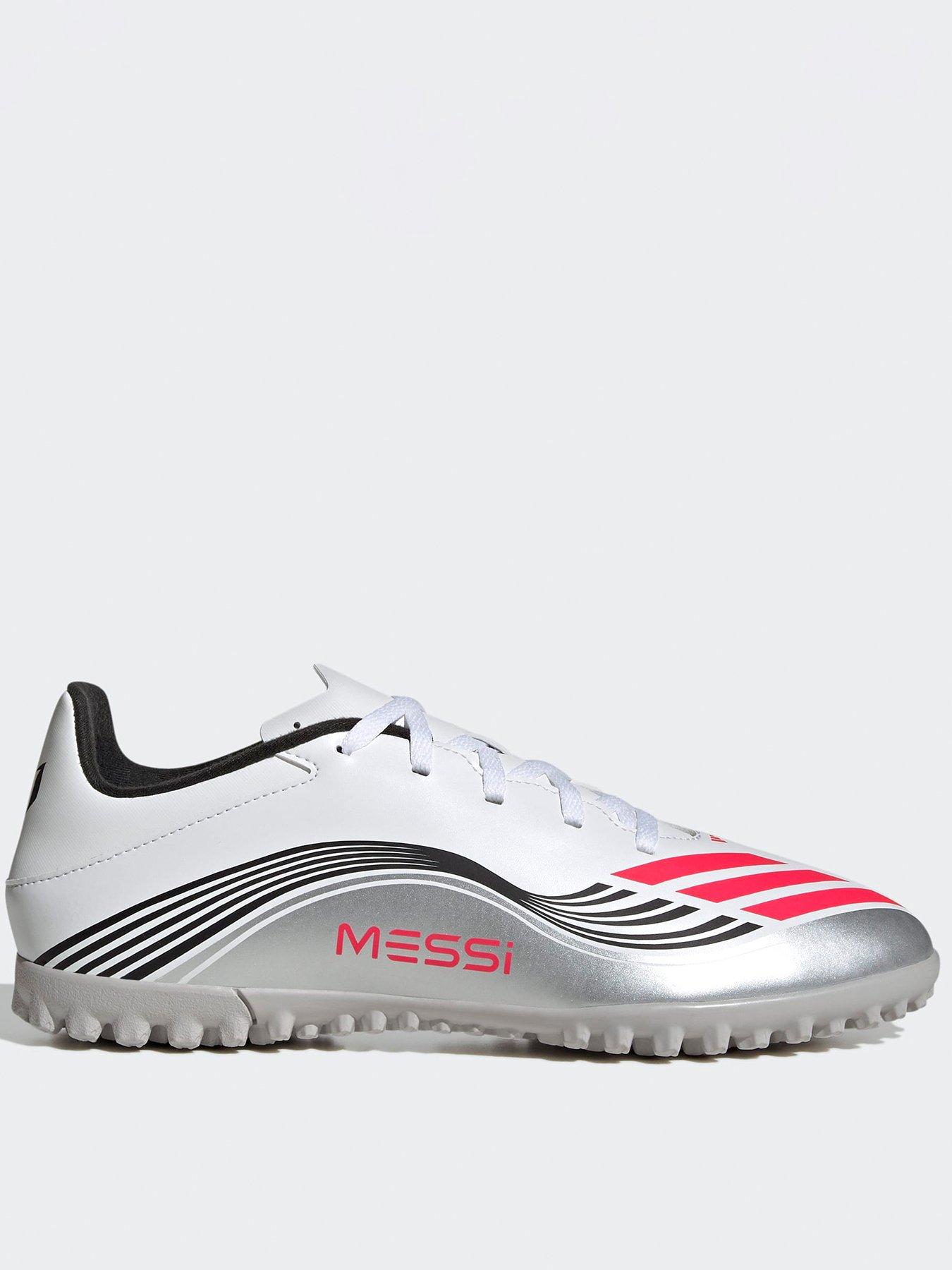 adidas Mens F50 Messi Club Astro Turf Football Boots White Very