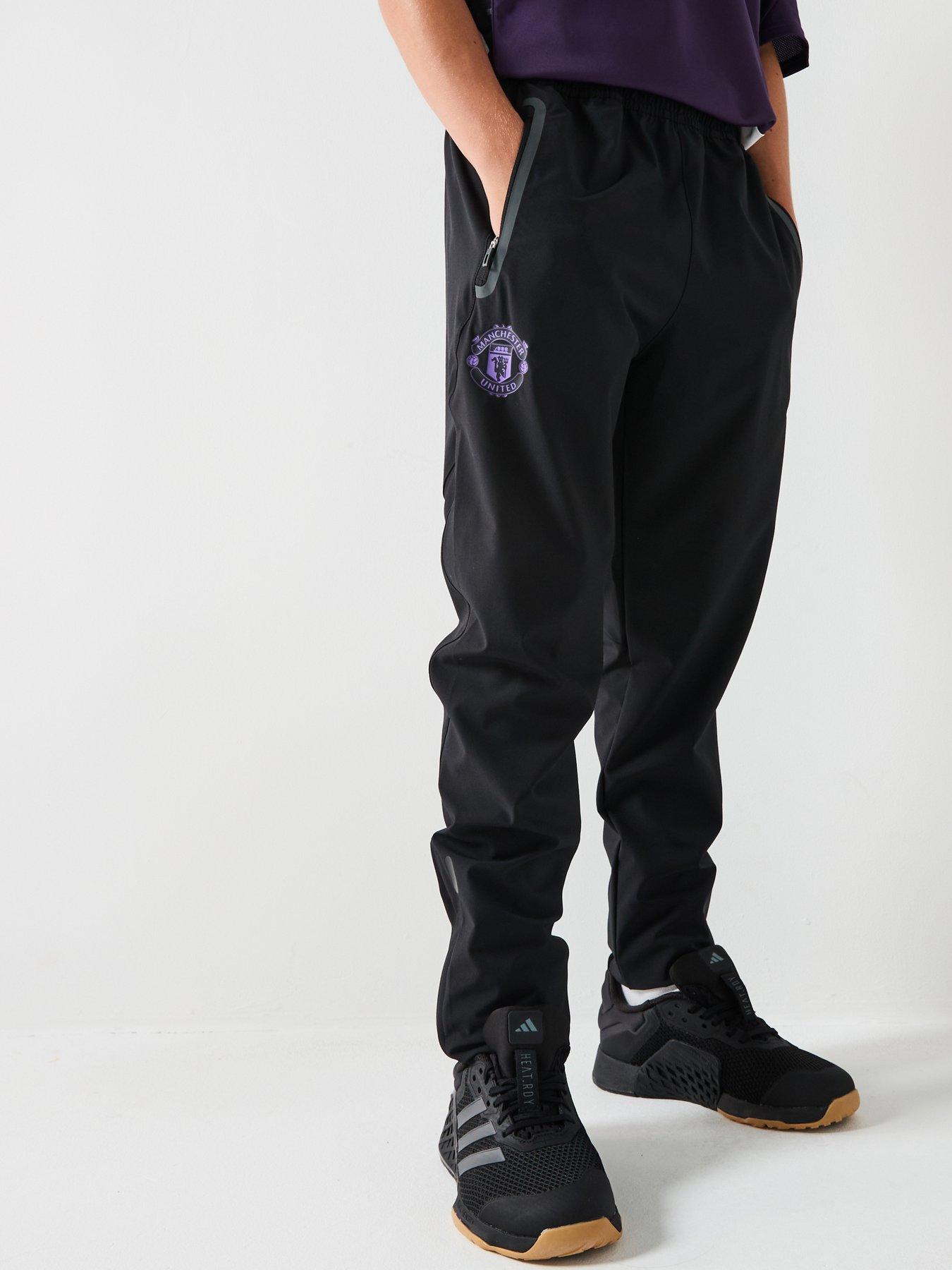 adidas Junior Manchester United Vis Tech Pants - Black