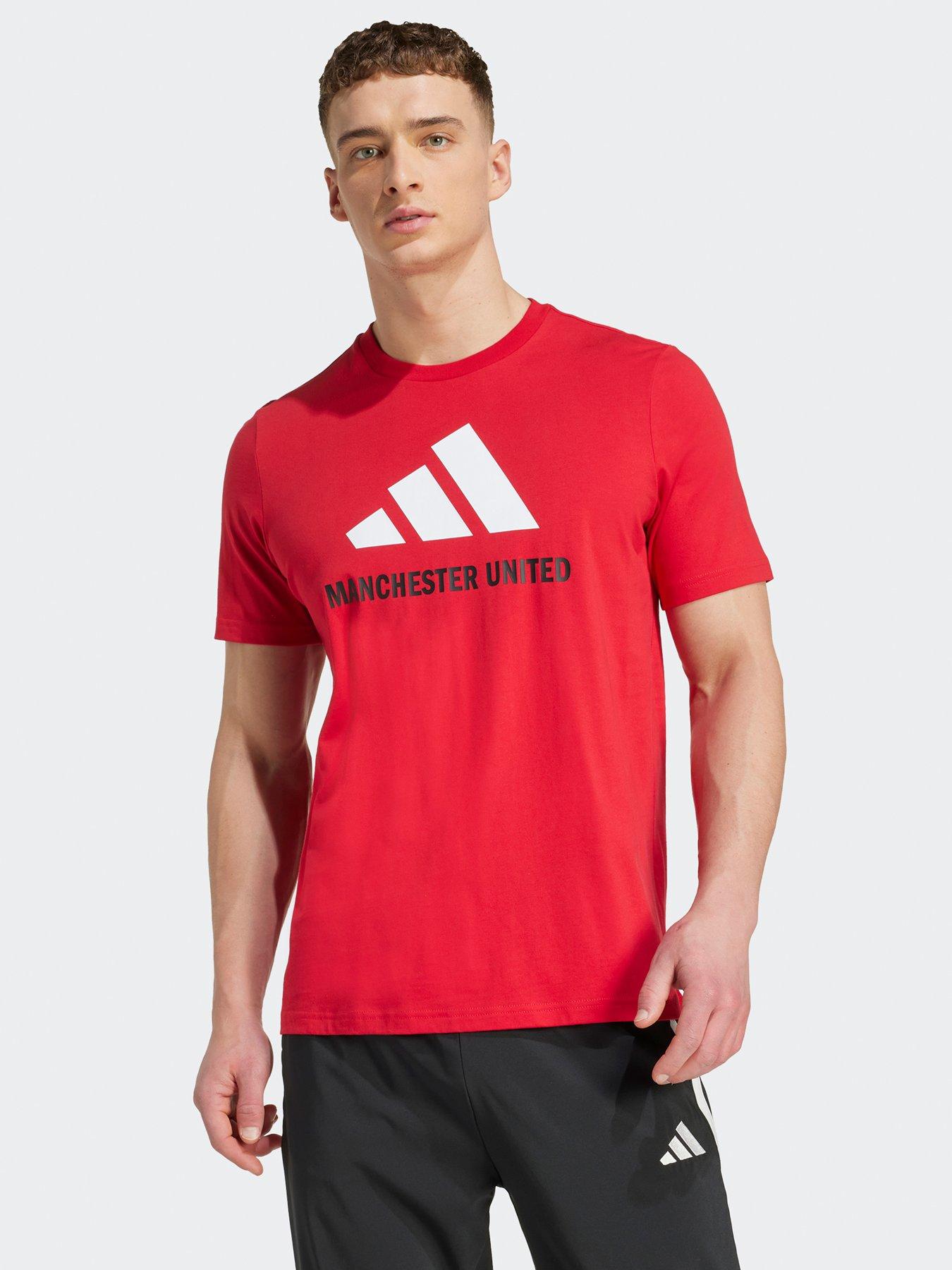 Image 1 of 5 of adidas Mens Manchester United Szn Tee - Red