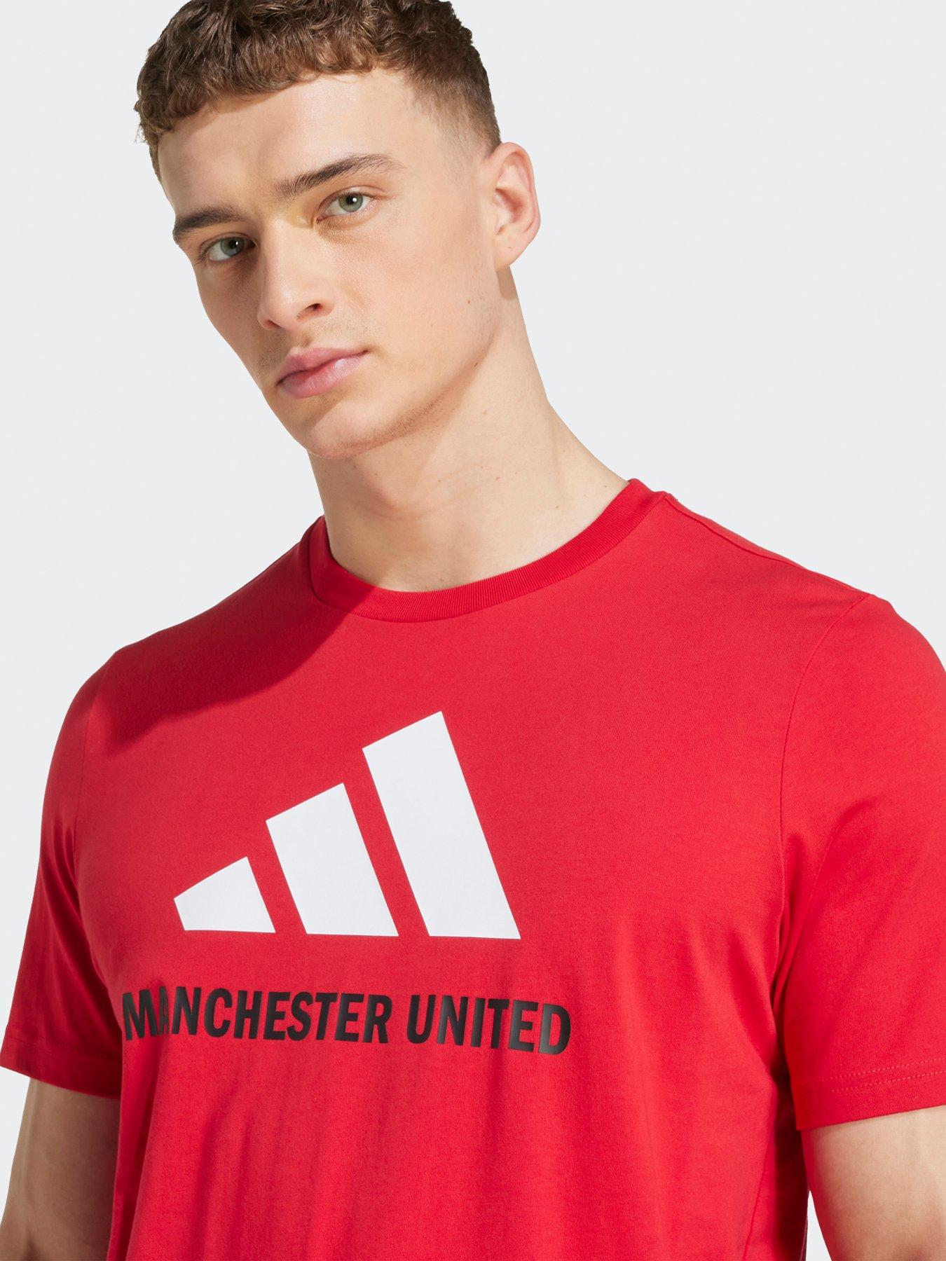Image 4 of 5 of adidas Mens Manchester United Szn Tee - Red