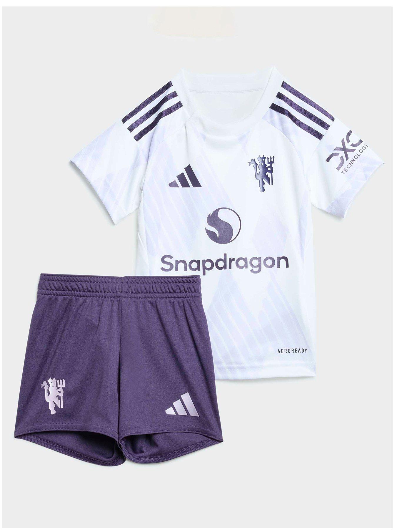 adidas Manchester United 25/26 Away Infant Kit, White, Size 9-12 Months