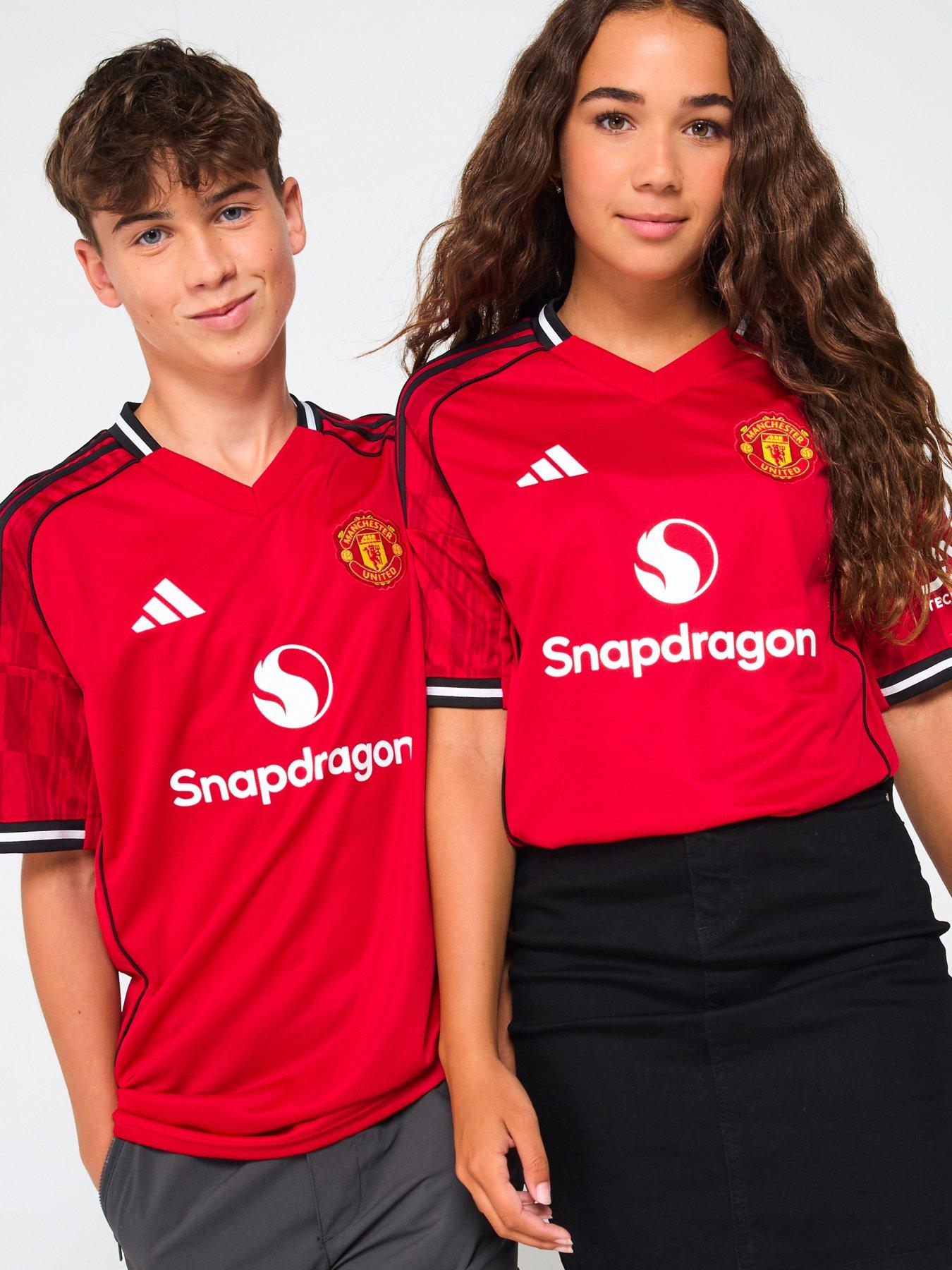 adidas Manchester United Junior 25/26 Home Stadium Replica Shirt - Red