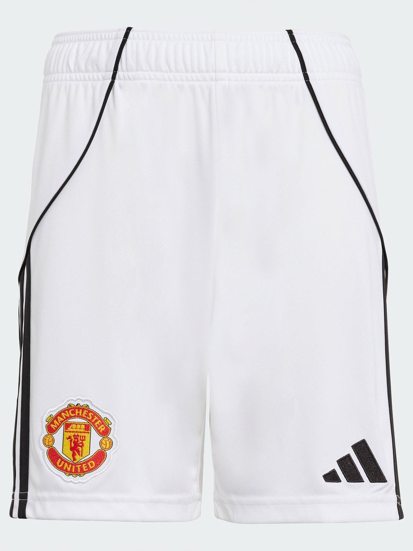 adidas Manchester United Junior 25/26 Home Stadium Shorts - White