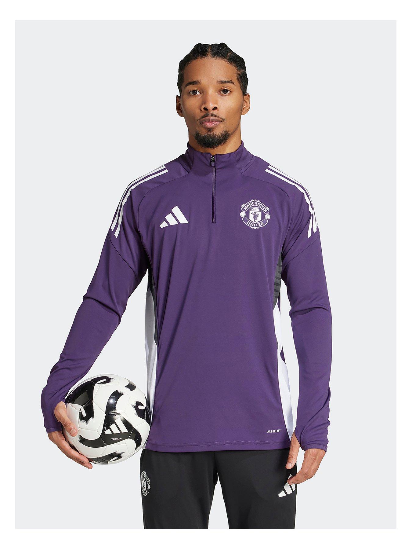 adidas Men's Manchester United Training Top, Purple, Size L, Men