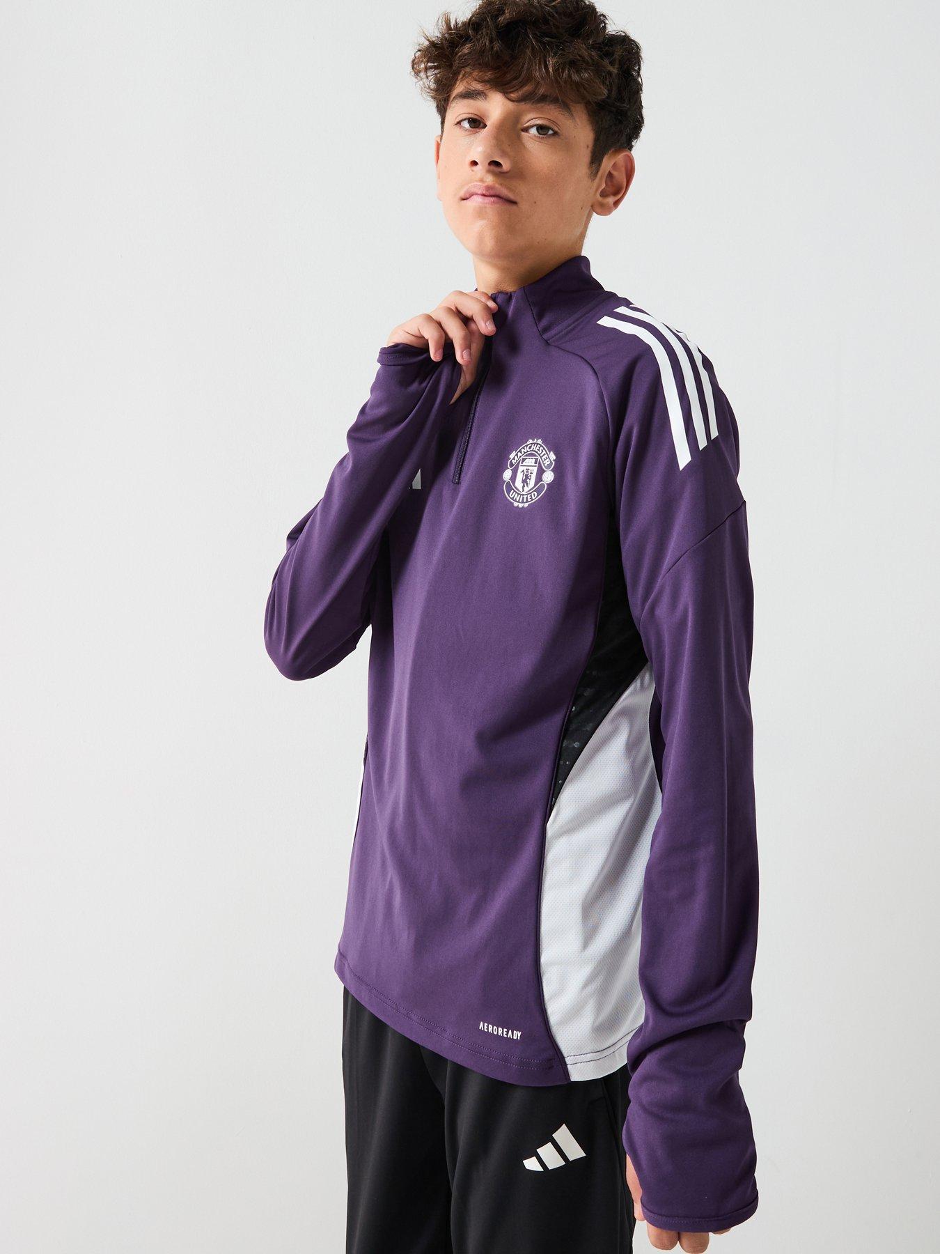 Image 1 of 6 of adidas Junior Manchester United Training Top - Purple