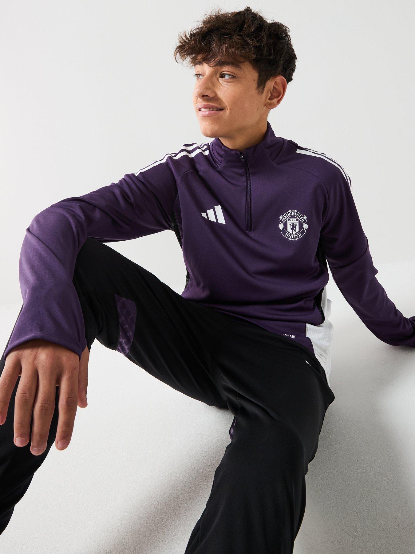 adidas Junior Manchester United Training Top Purple Very