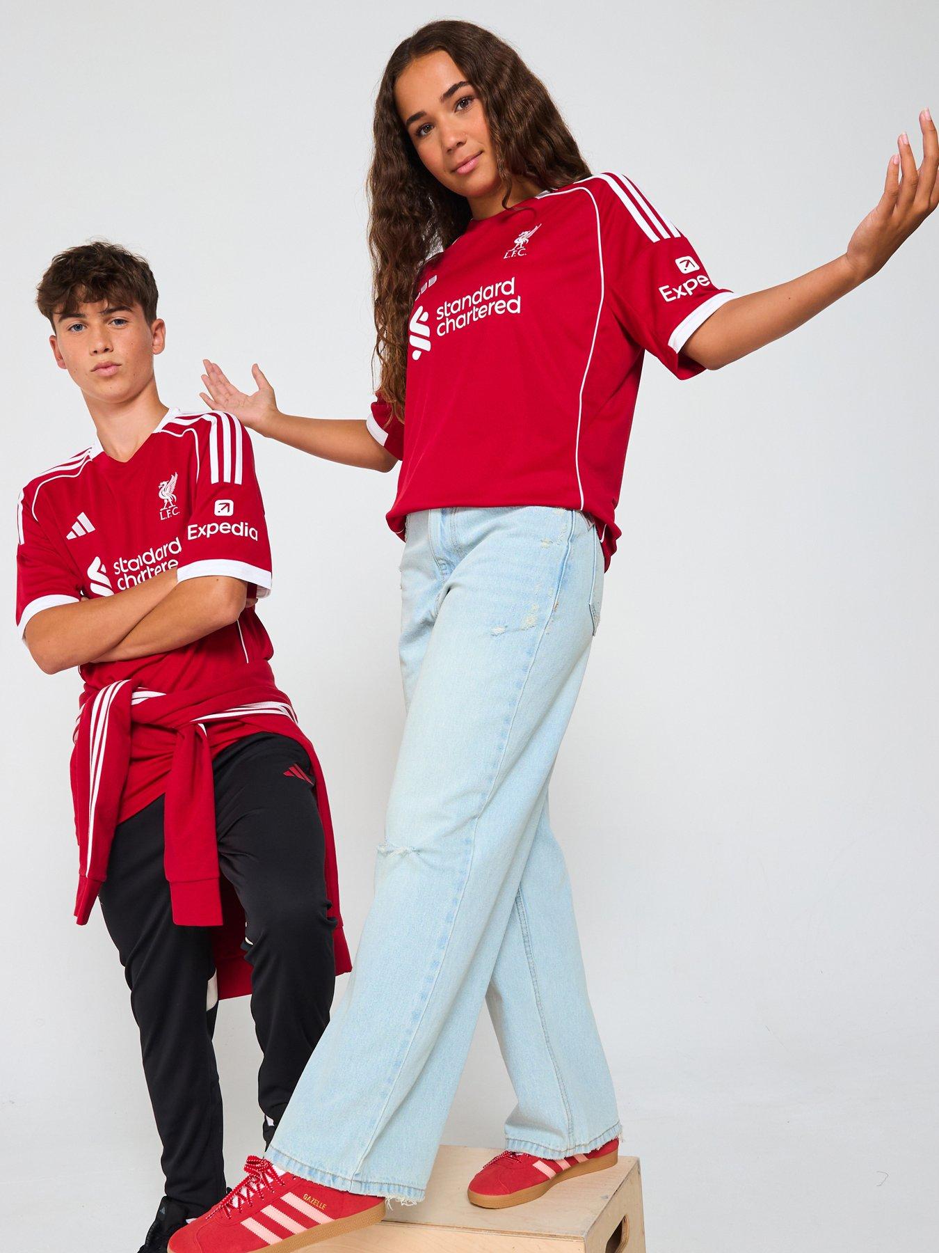 Image 1 of 6 of adidas Liverpool Junior 25/26 Home Stadium Replica Shirt -&nbsp;Red