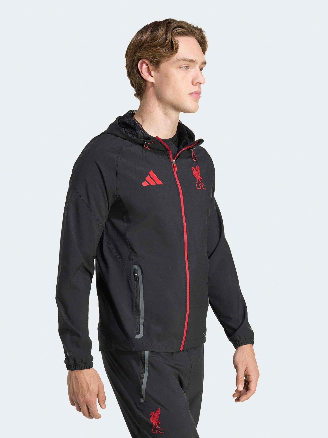 adidas Mens Liverpool Vis Tech Hoodie - Black | Very
