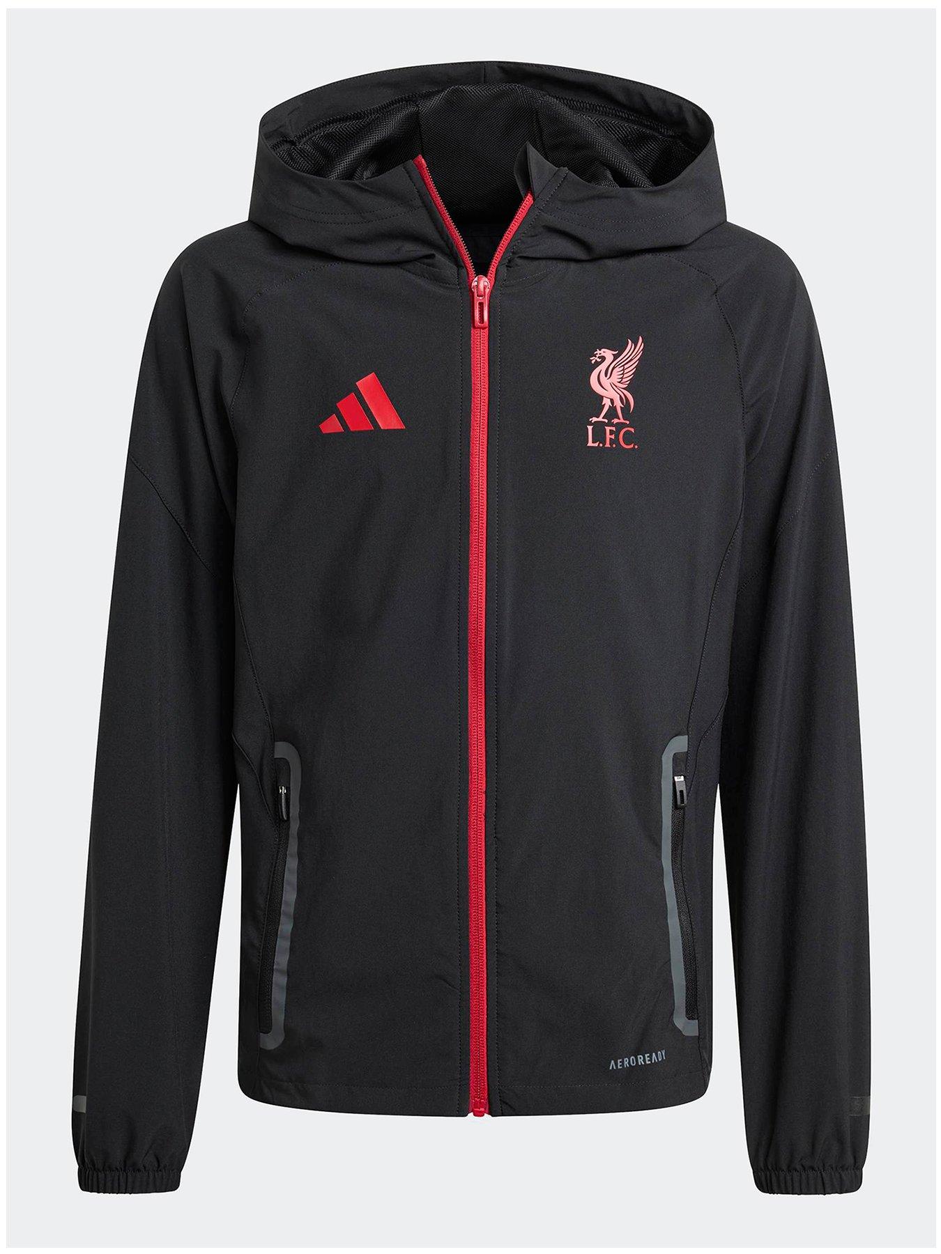 Image 1 of 3 of adidas Junior Liverpool Vis Tech Hoodie - Black