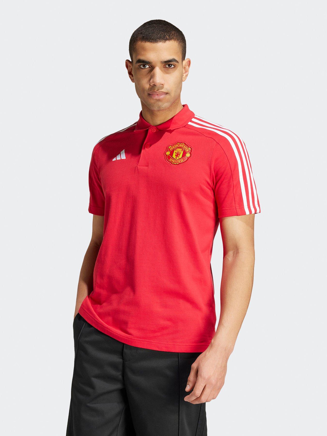 Adidas Mens Manchester United Dna Polo - Red