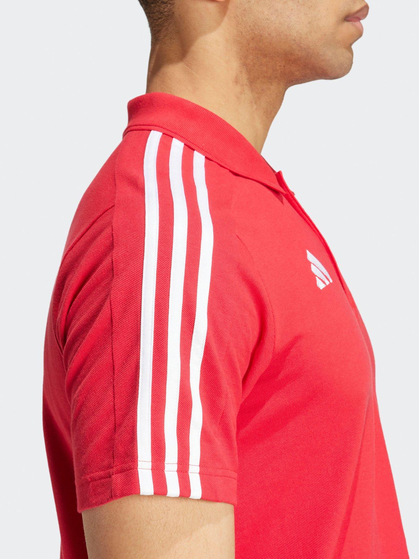 Image 3 of 5 of adidas Mens Manchester United Dna Polo - Red