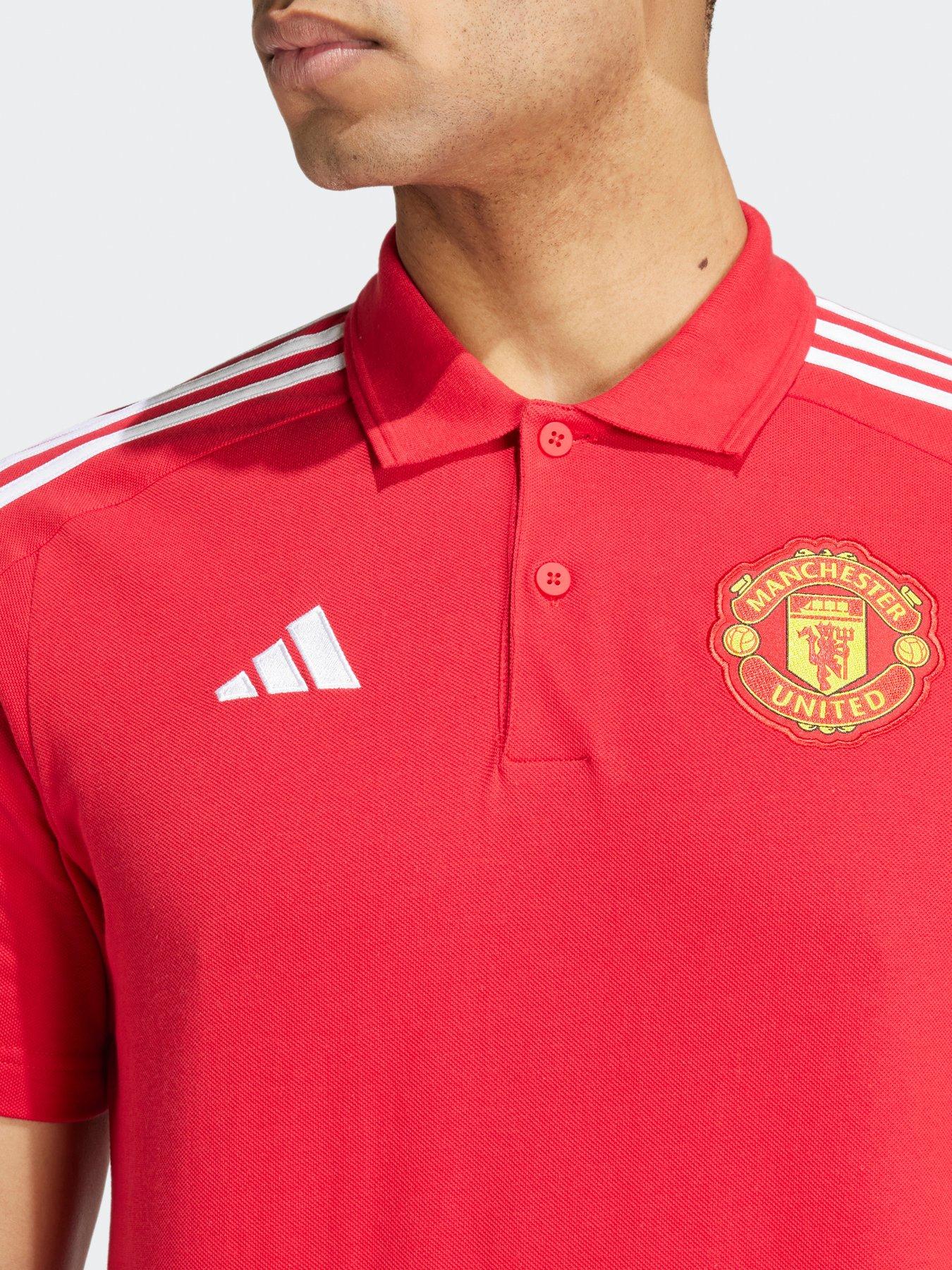 Image 4 of 5 of adidas Mens Manchester United Dna Polo - Red