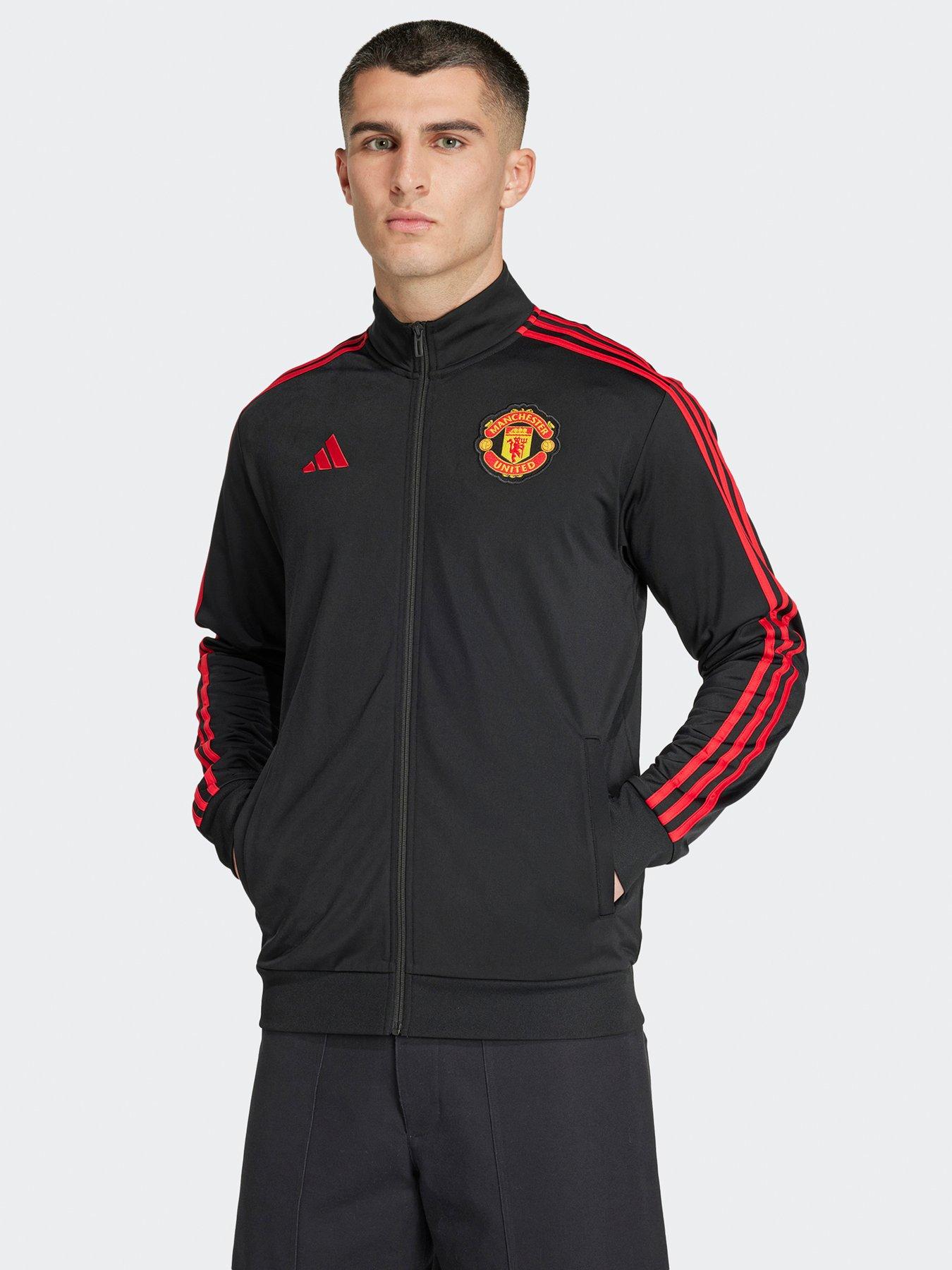 adidas Mens Manchester United DNA Tracksuit Top - Black