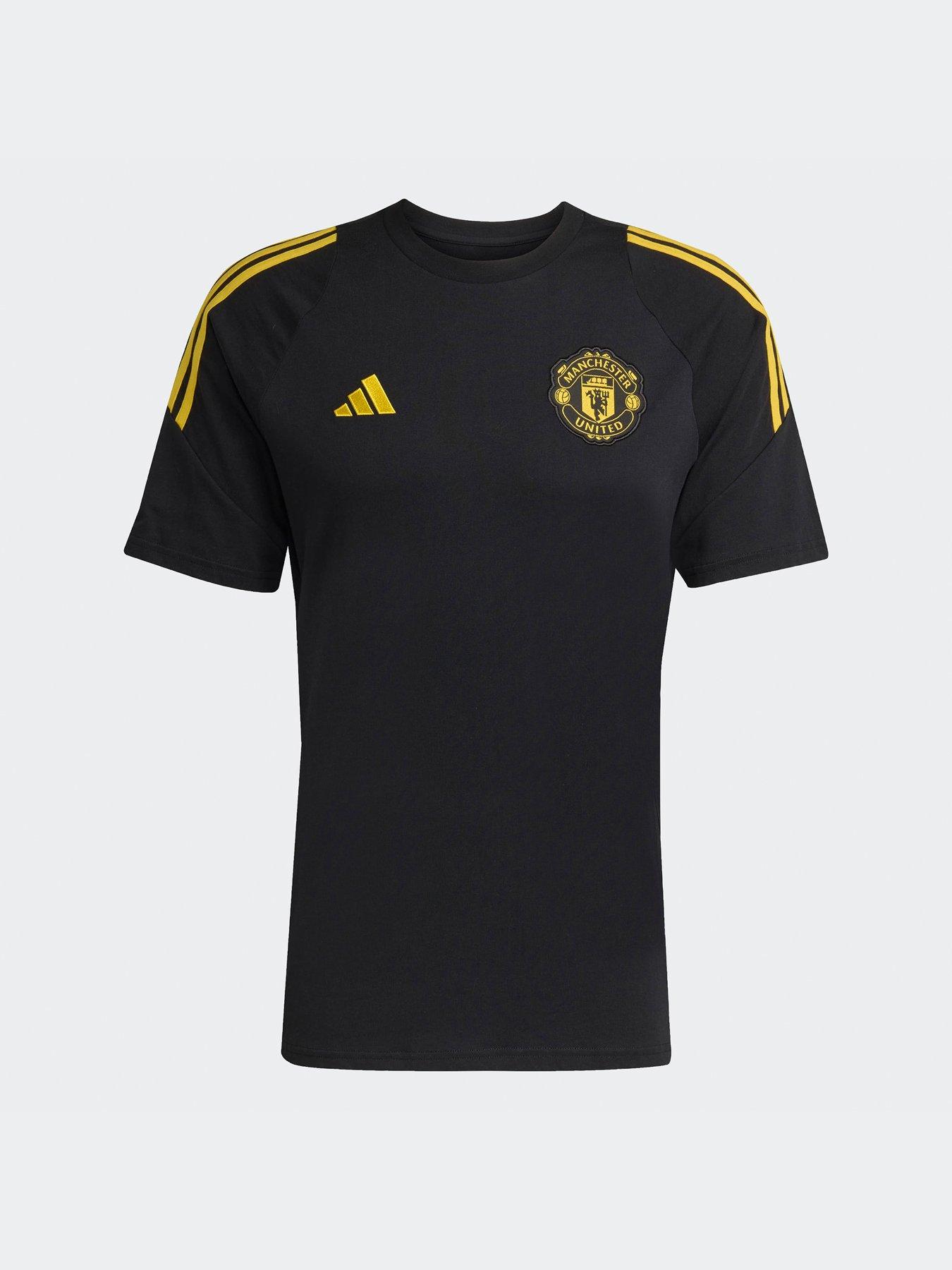 Image 5 of 5 of adidas Mens Manchester United Tiro 25 Competition Cotton T-shirt - Black