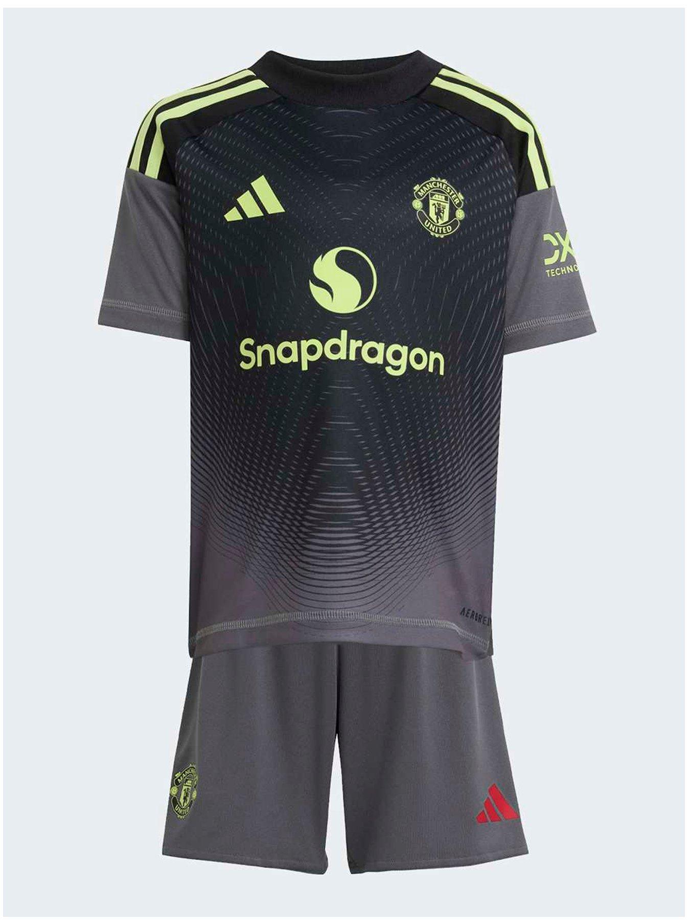 undefined Manchester United Goal Keeper Mini Kit 25/26 Home Full Kit - Grey