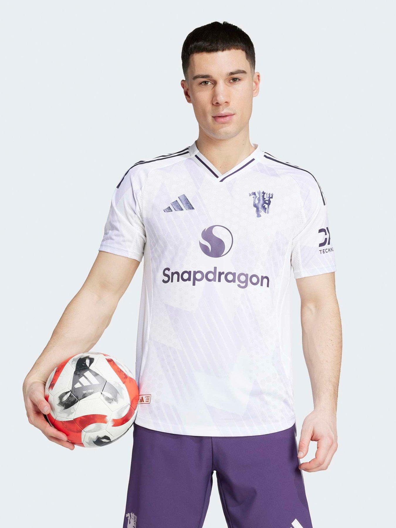 adidas Manchester United Mens Authentic 25/26 Away Replica Shirt - White