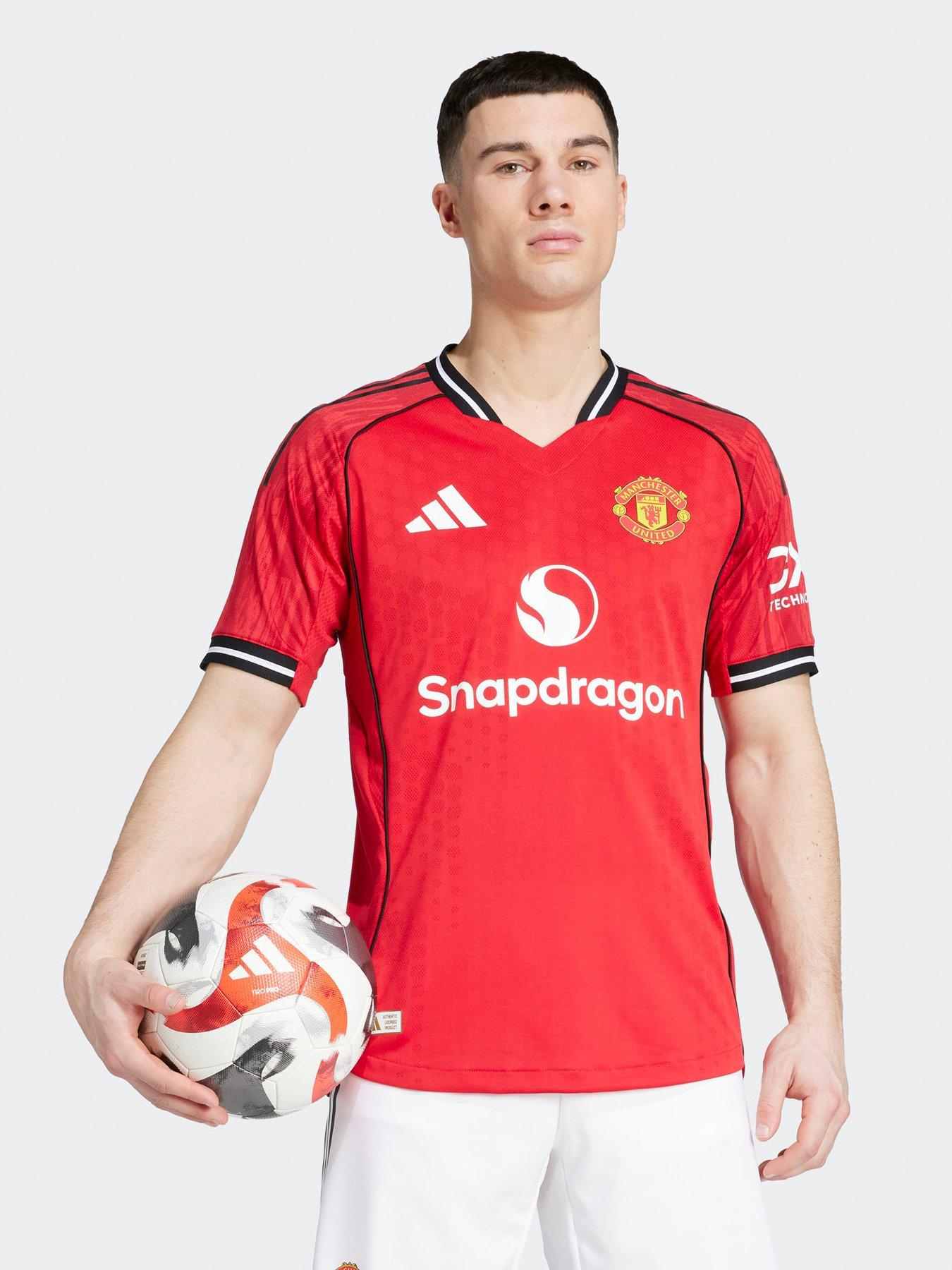adidas Manchester United Mens Authentic 25/26 Home Replica Shirt - Red
