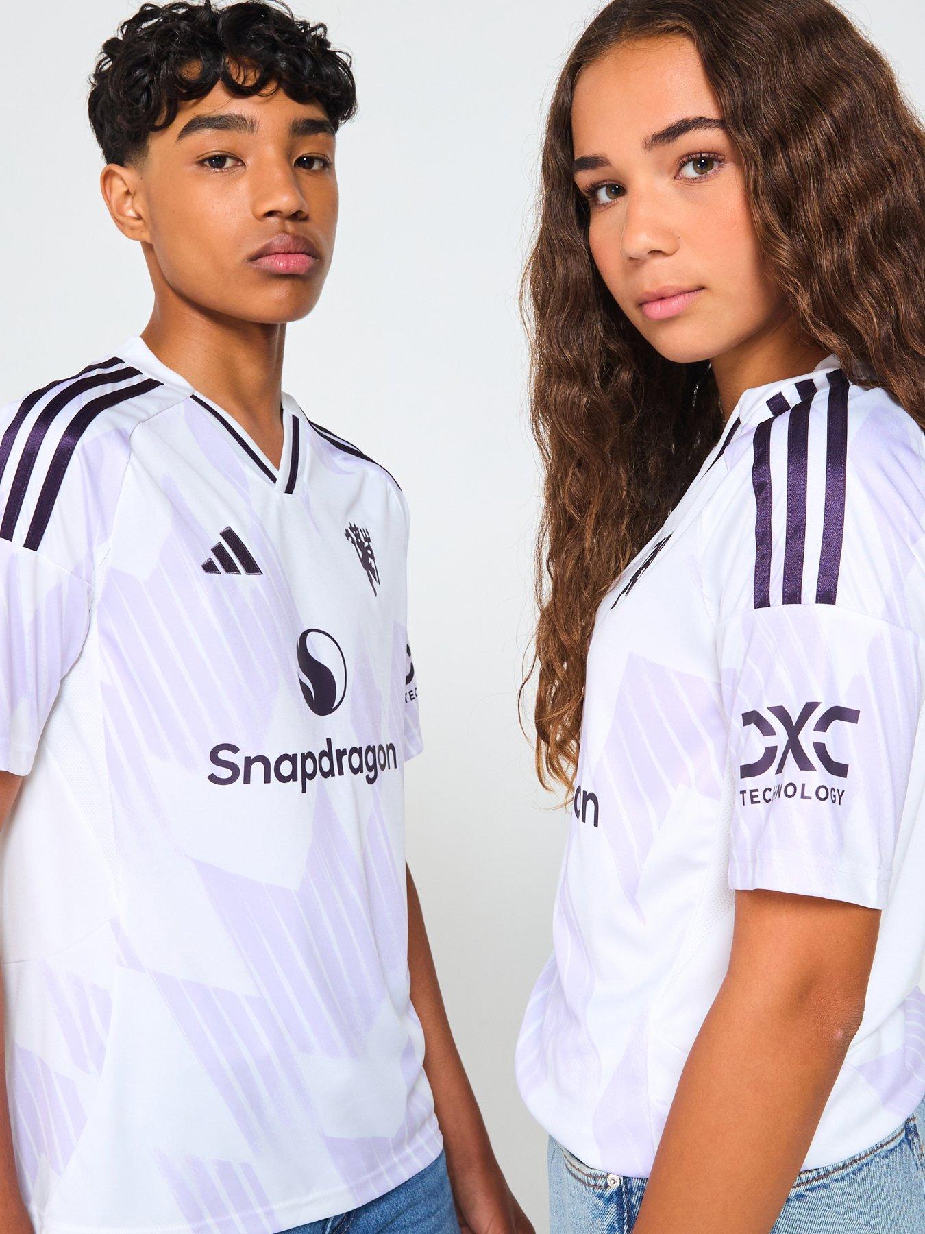 Adidas Manchester United Junior 25/26 Away Stadium Replica Shirt - White