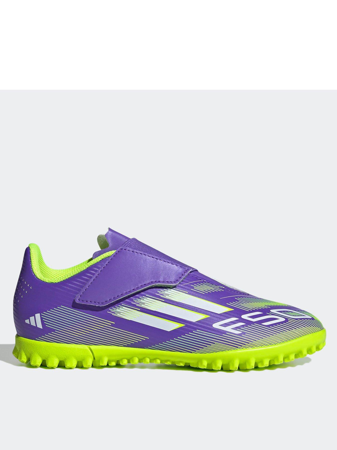undefined Junior F50 Club Velcro Astro Turf Football Boots - Purple