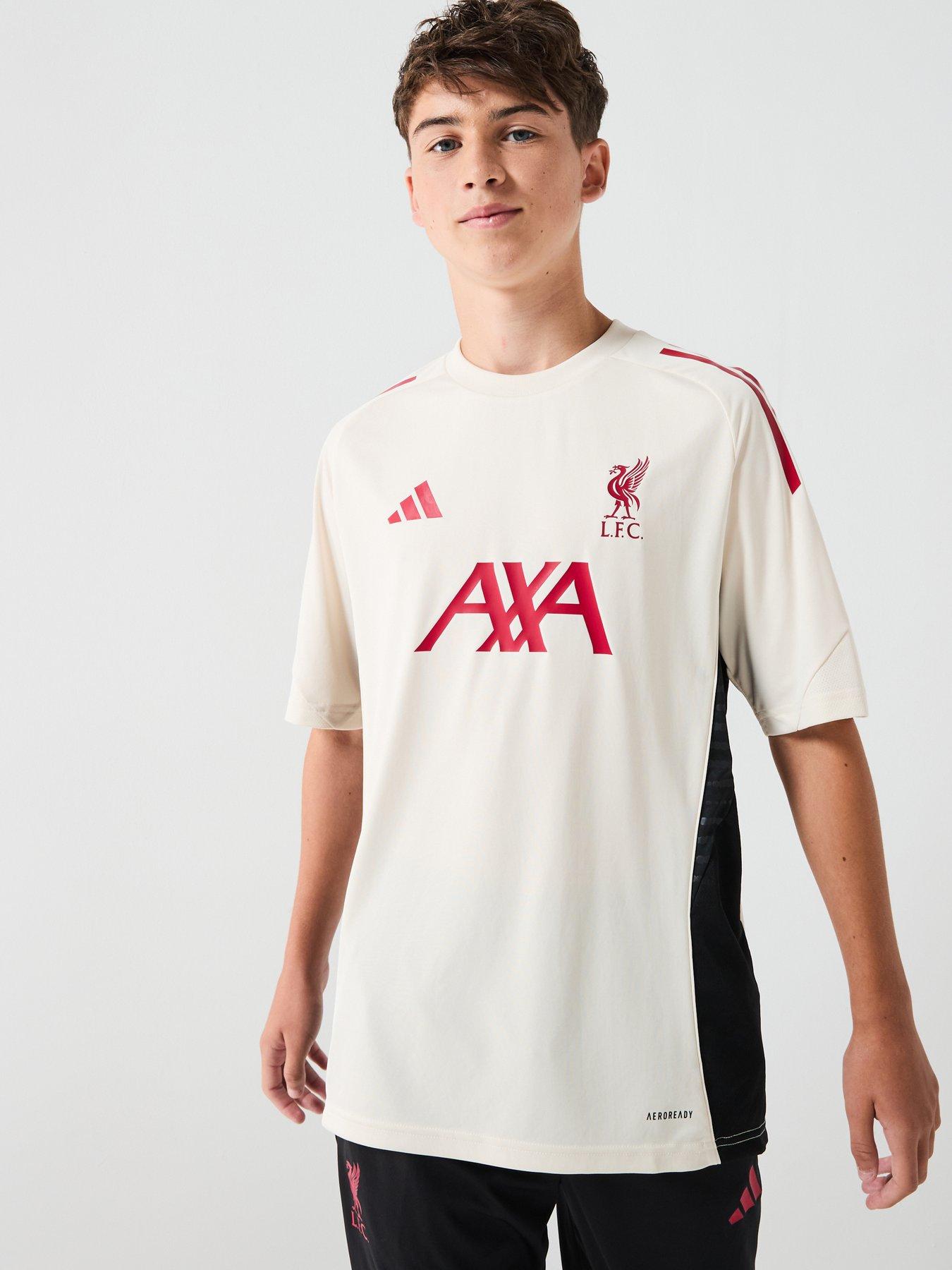 adidas Junior Liverpool Training Jersey- White