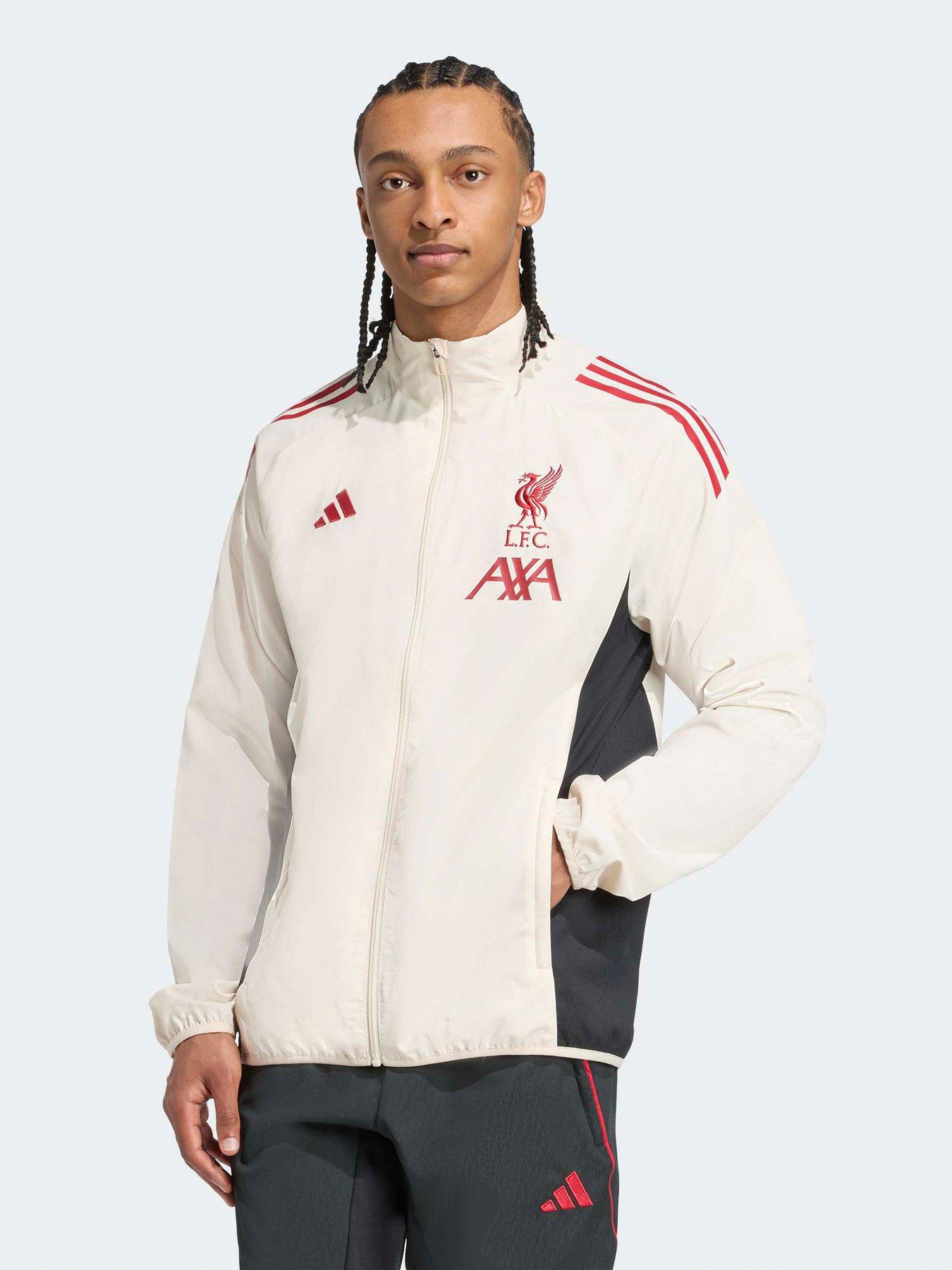 adidas Mens Liverpool Training Presentation Jacket- White