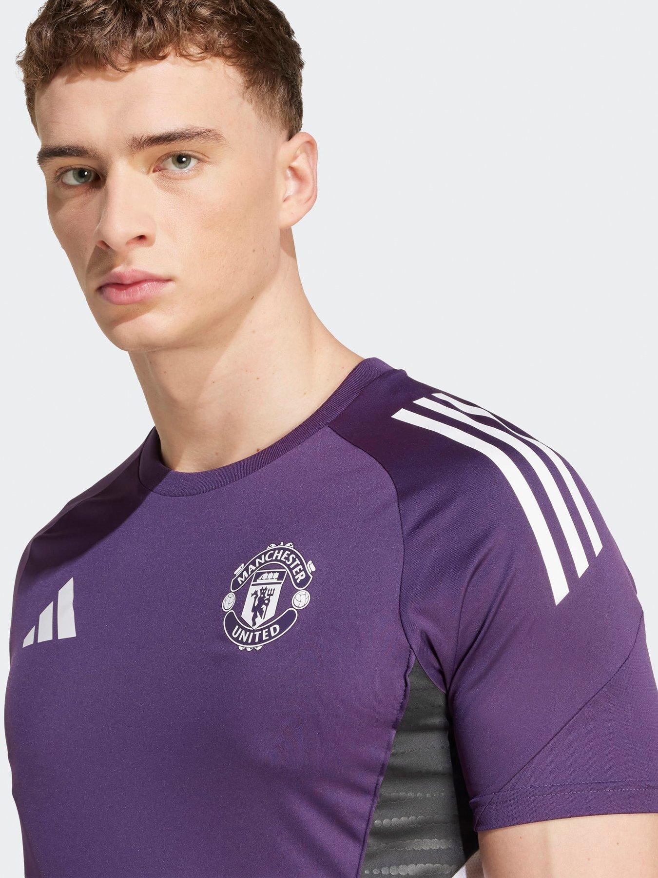 Image 3 of 4 of adidas Mens Manchester United Training Jersey - Purple