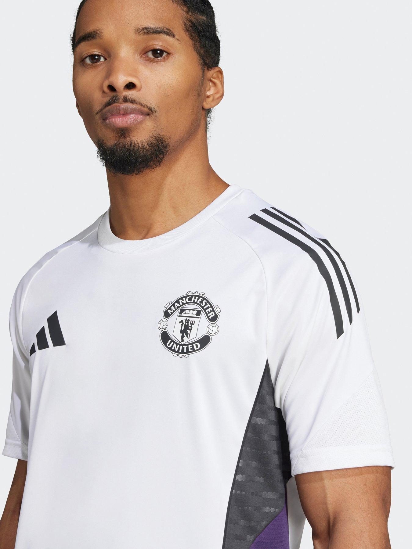 Image 3 of 5 of adidas Mens Manchester United Training Jersey - White