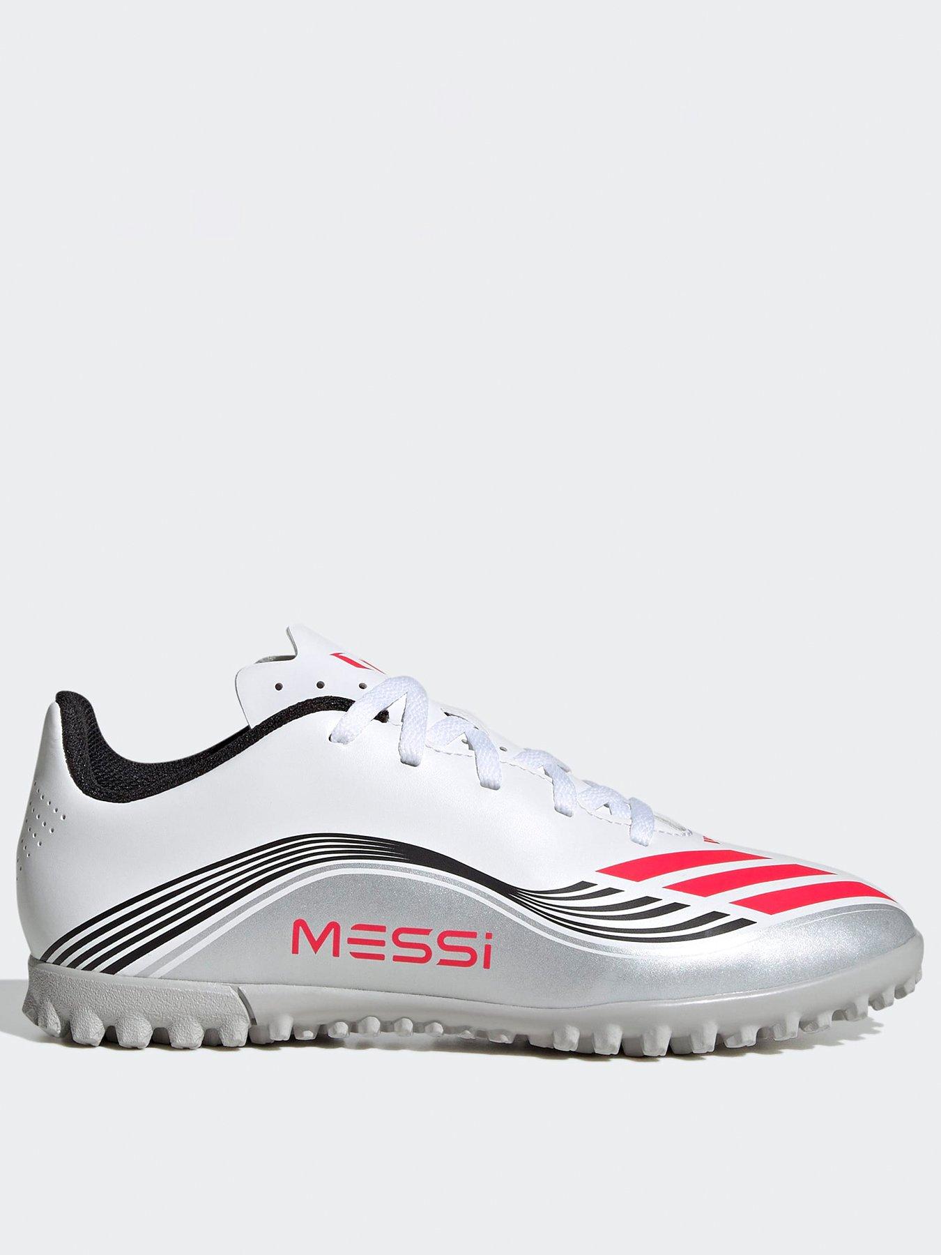 adidas Junior F50 Messi Club Astro Turf Football Boots - White
