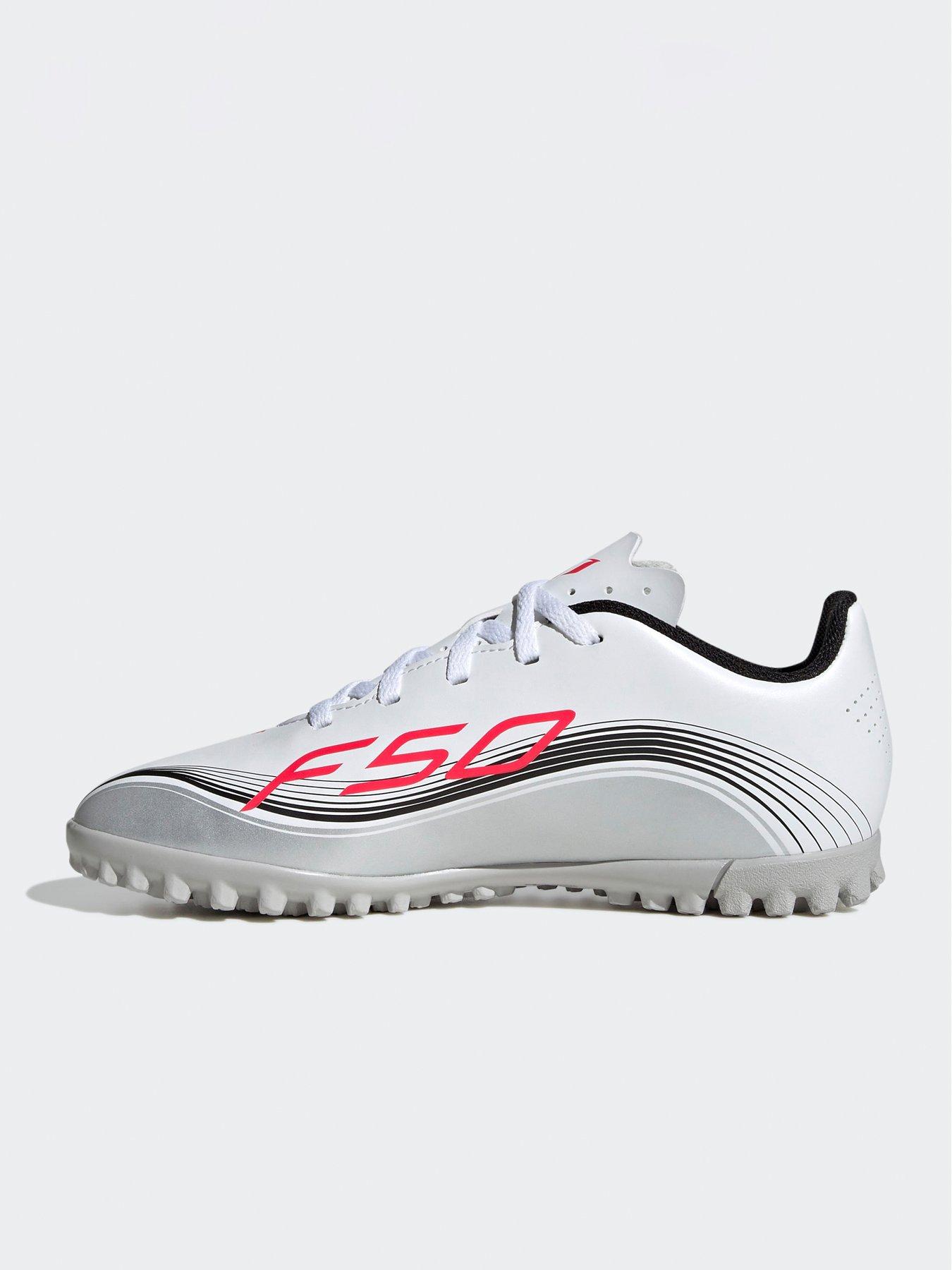 Image 6 of 6 of adidas Junior F50 Messi Club Astro Turf Football Boots - White