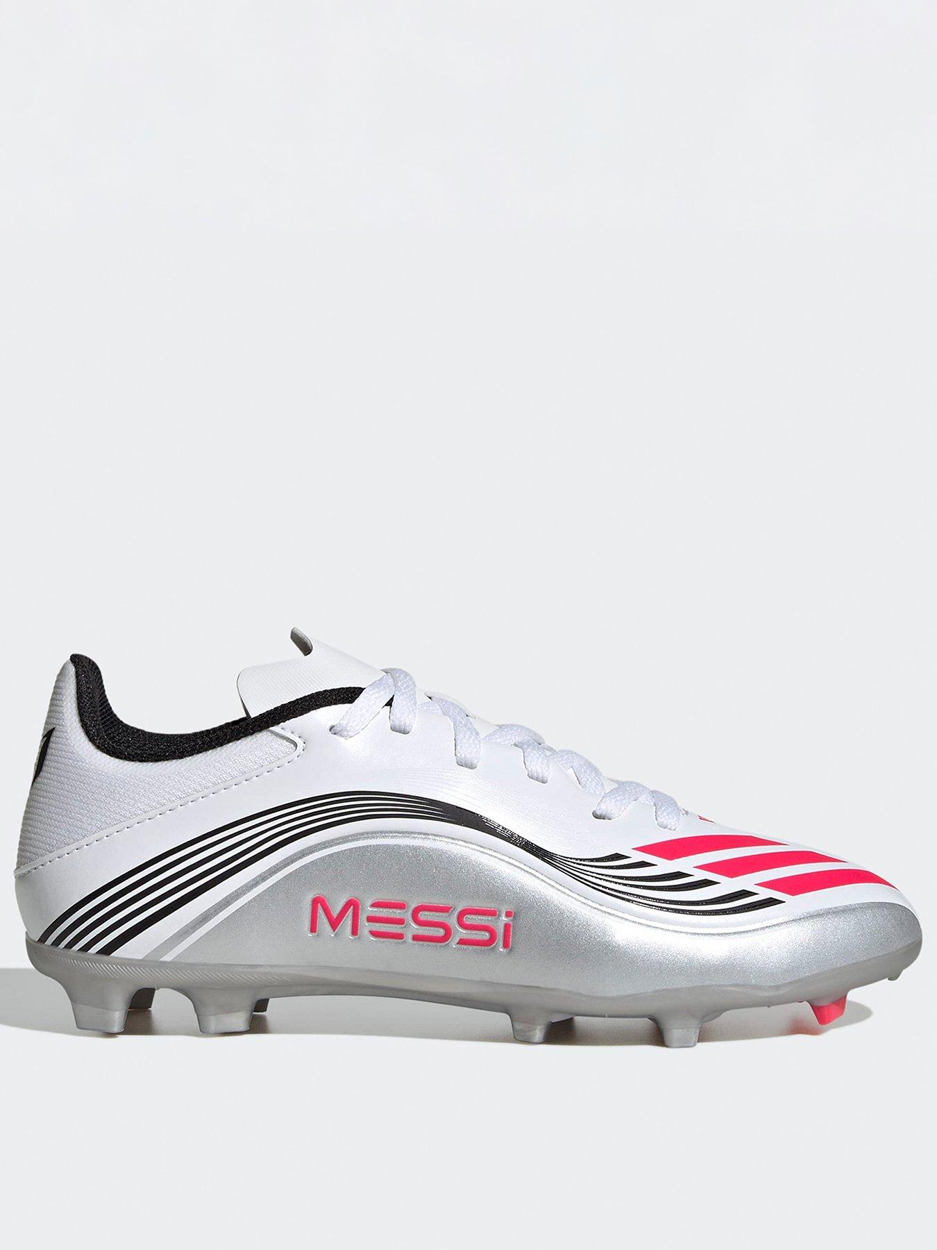 Adidas Junior F50 Messi League Firm Ground Football Boots - White
