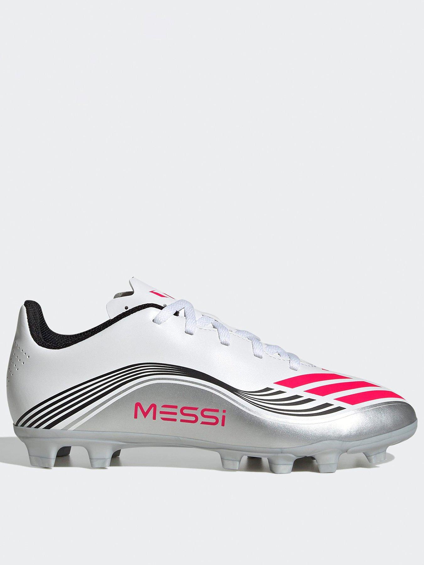 adidas Junior F50 Messi Club Firm Ground Football Boots - White