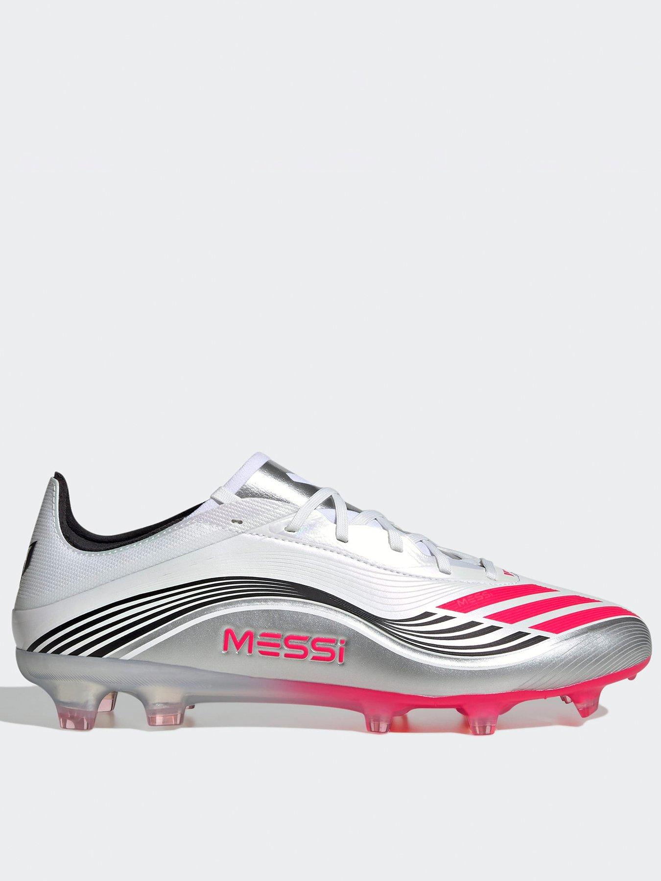 adidas Mens F50 Messi Pro Firm Ground Football Boots, White, Size 9.5, Men