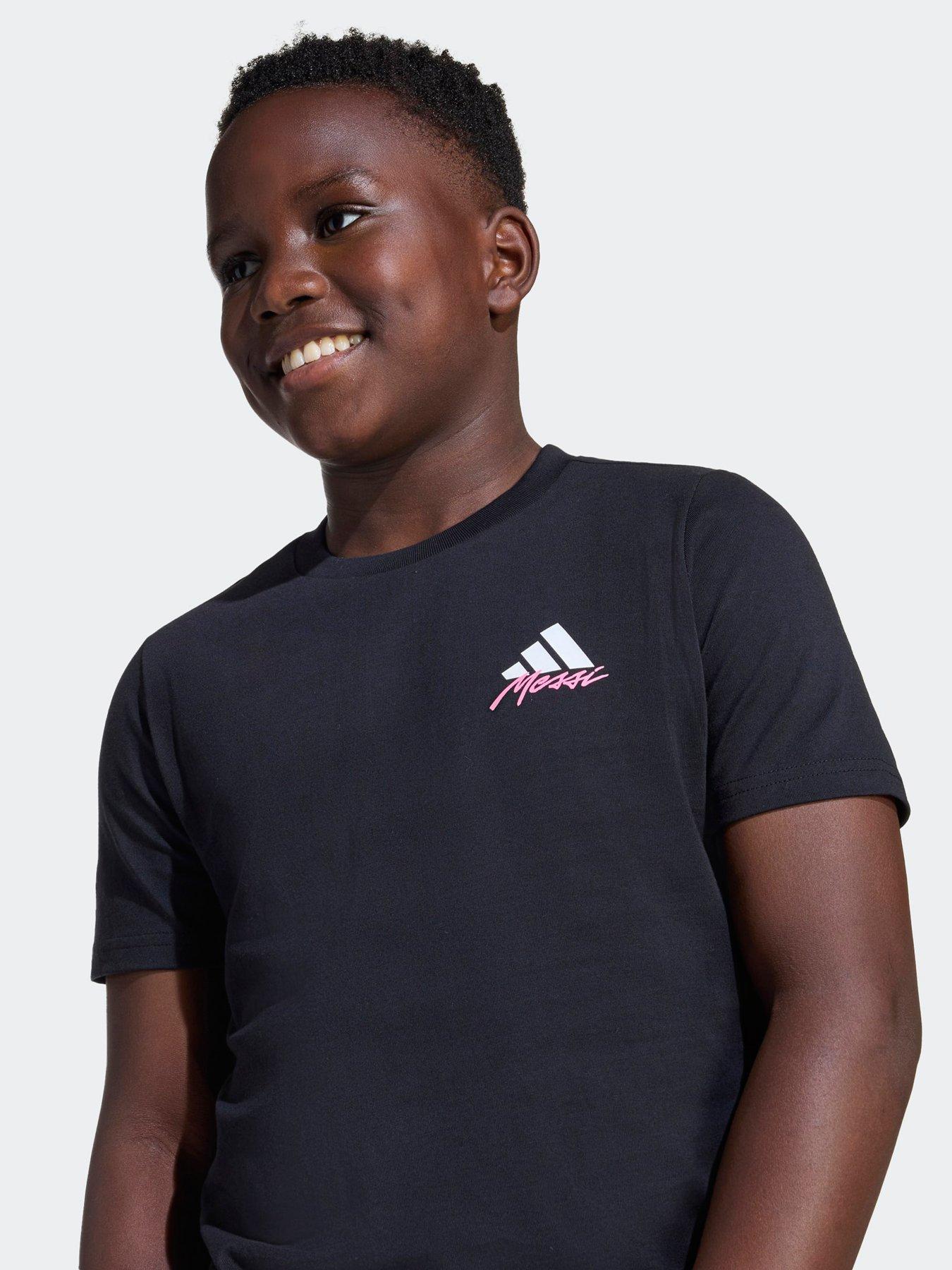 Image 4 of 5 of adidas Junior Messi T-Shirt - Black