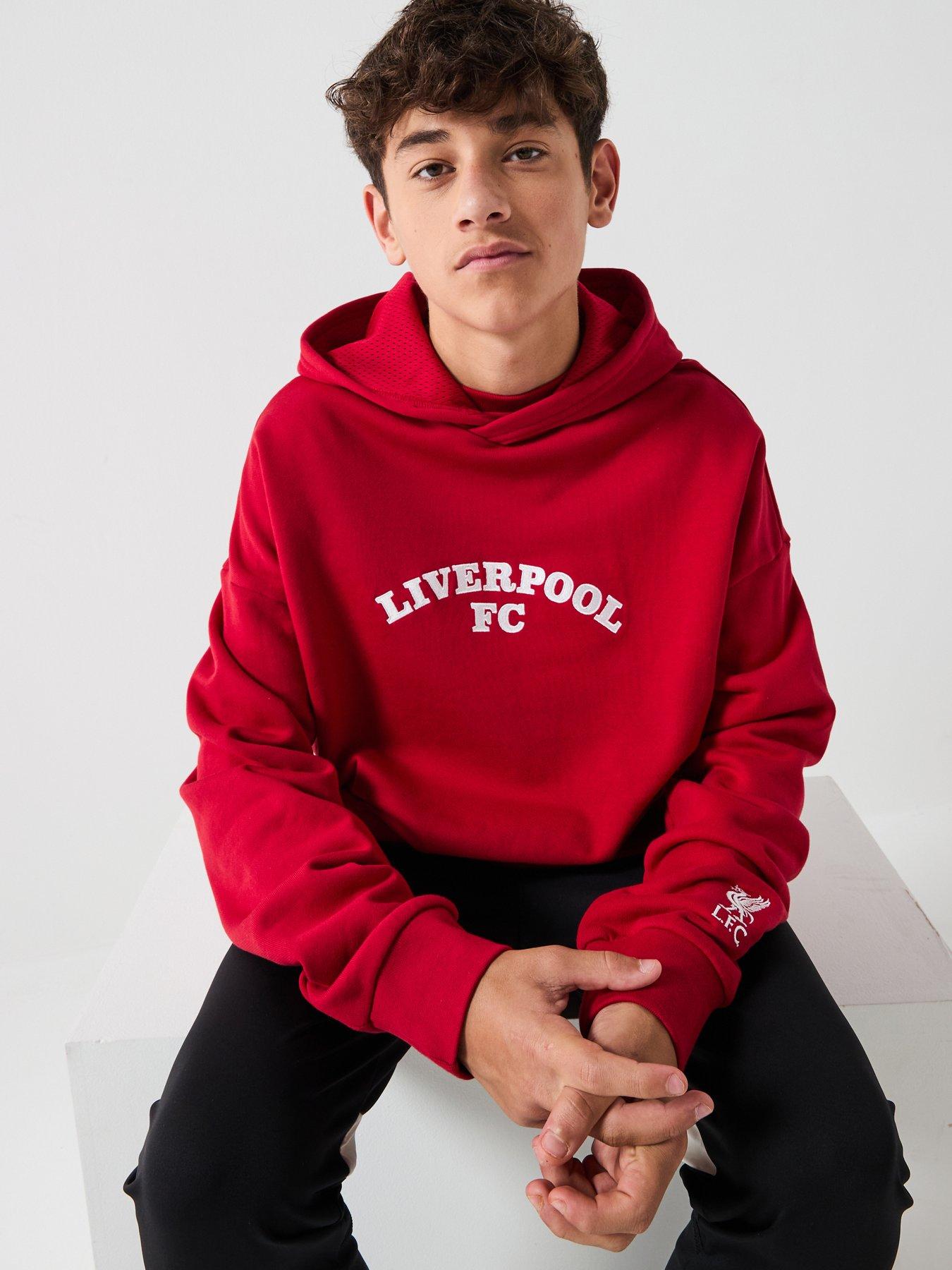 adidas Junior Liverpool USA Hoody, Red, Size 7-8 Years