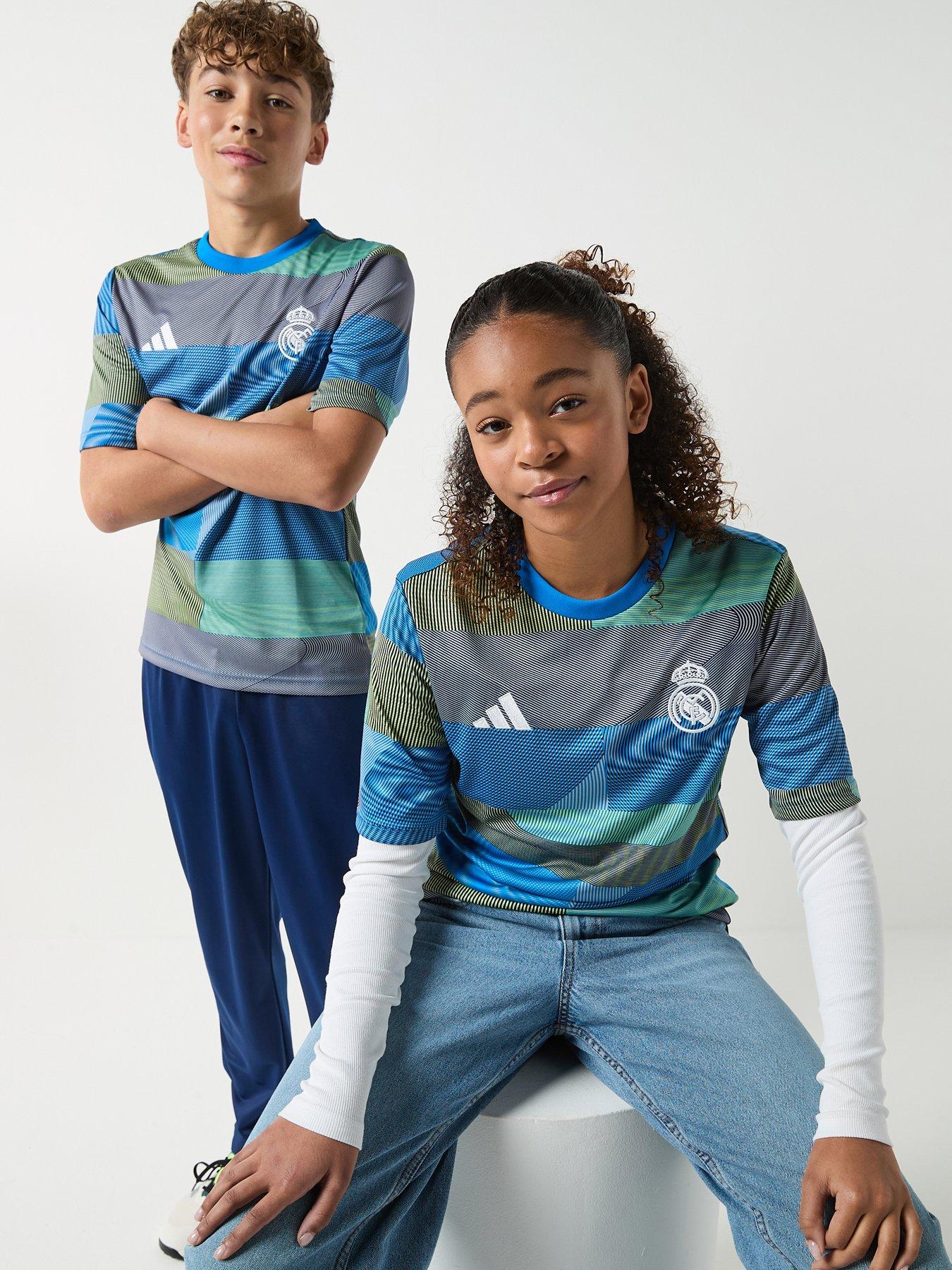adidas Junior Real Madrid Training Jersey - Blue