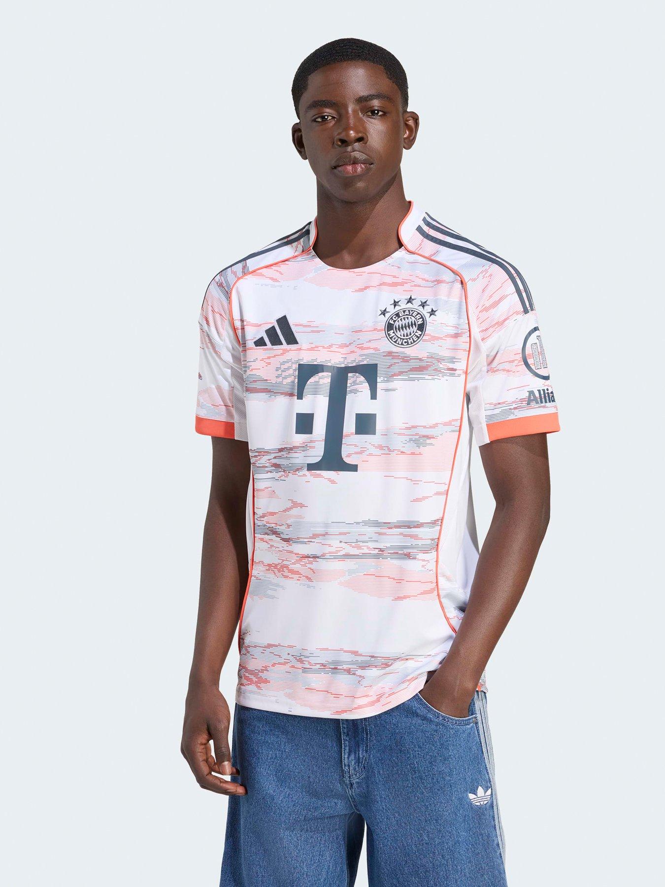 adidas Bayern Mens 25/26 Away Stadium Replica Shirt - White