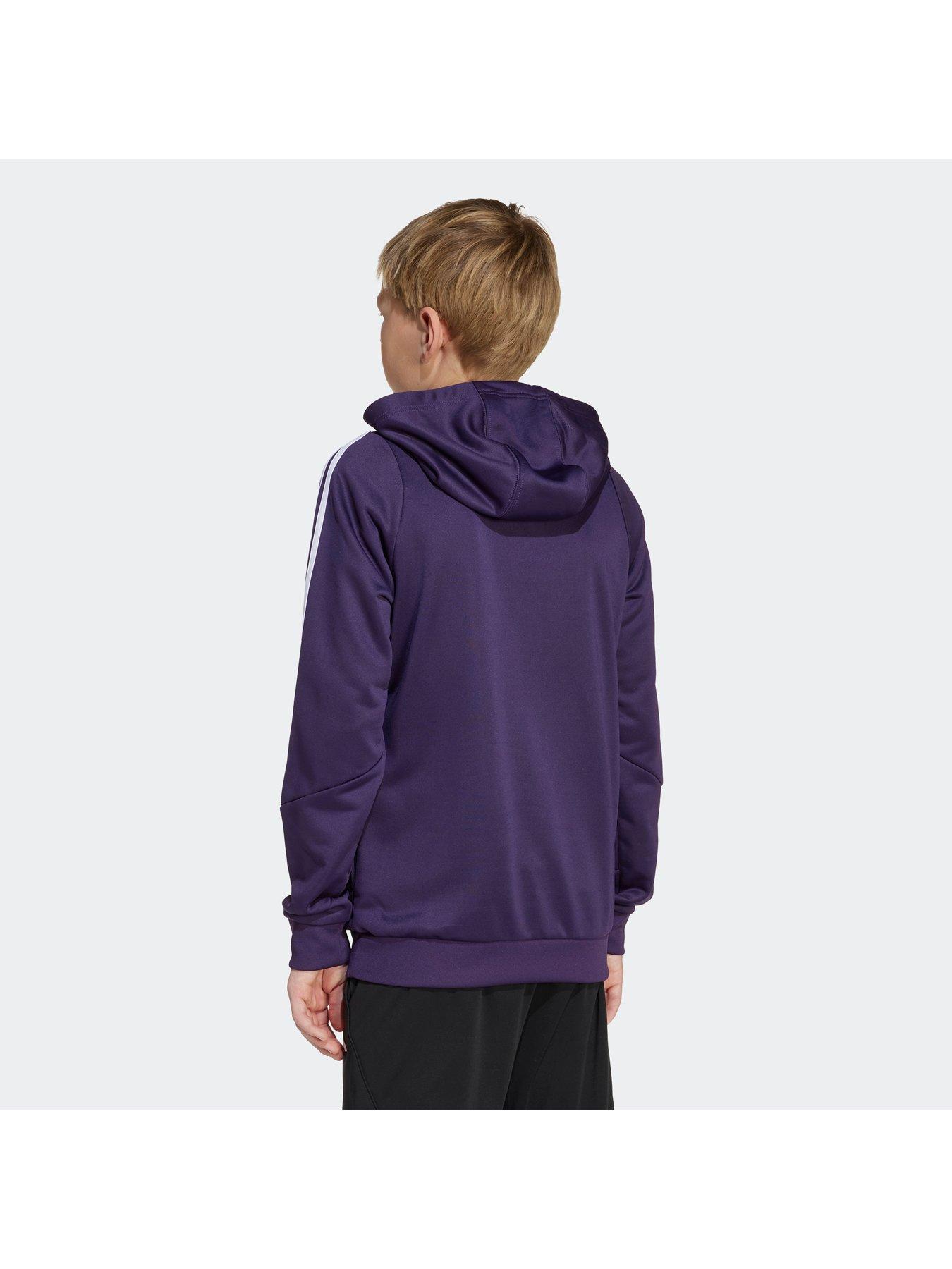 Image 4 of 5 of adidas Junior Manchester United Training Hoodie - Purple