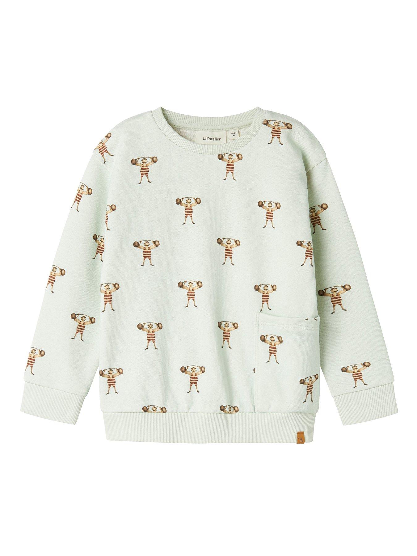 undefined Mini Boys Strong Man Sweat - Cream