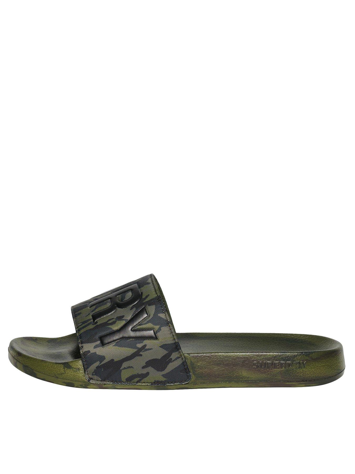 undefined Core Camo Pool Sliders- Khaki