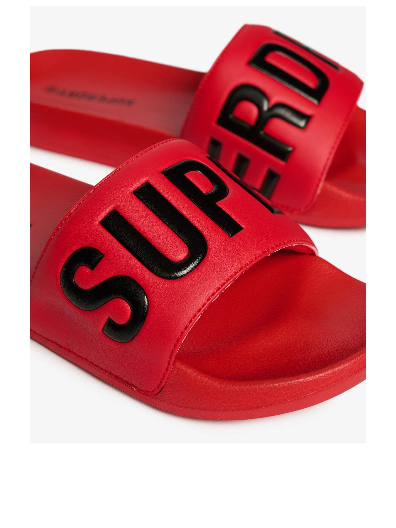 Image 3 of 5 of Superdry Core Graphic Pool Sliders- Red