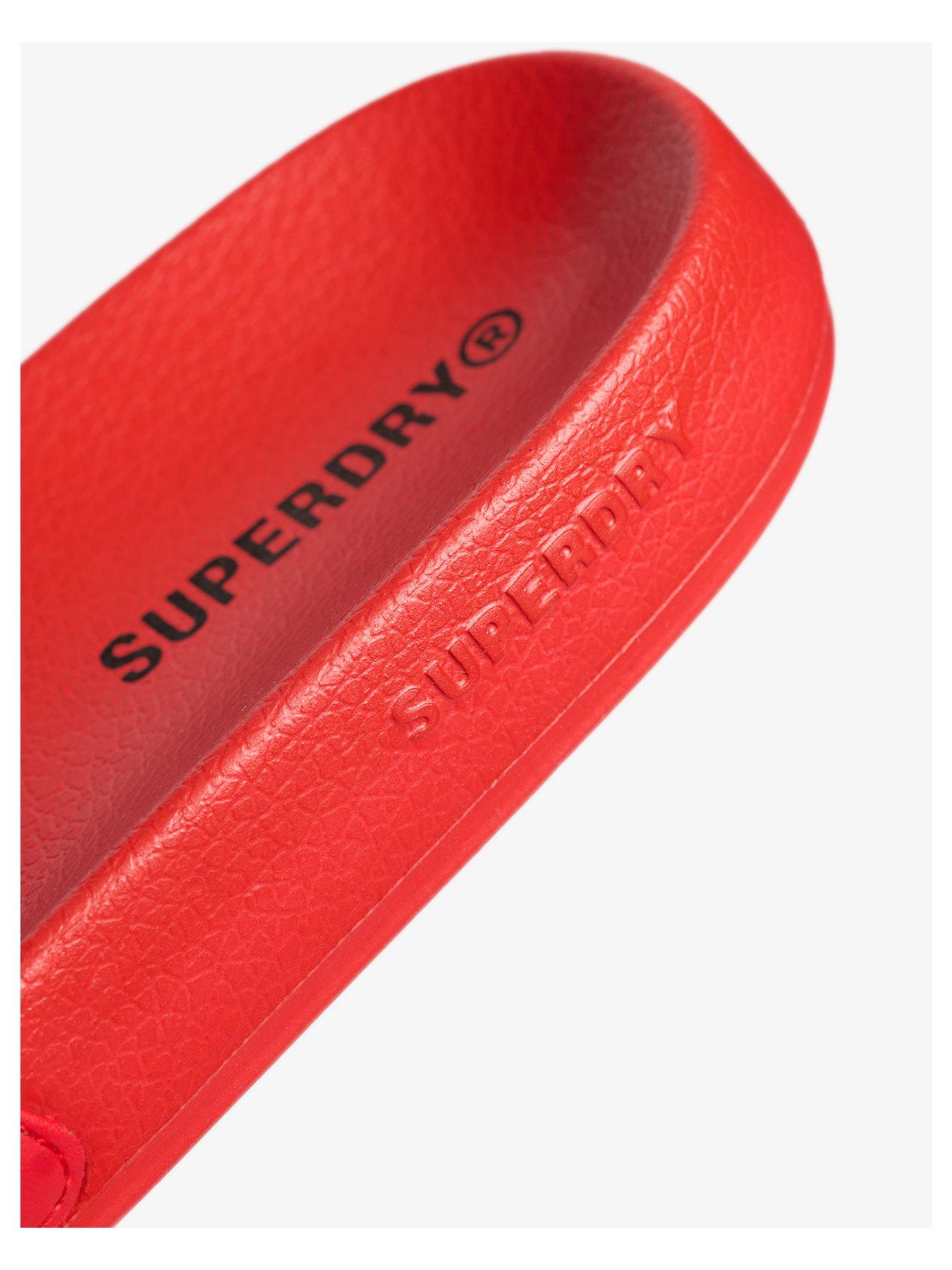 Image 4 of 5 of Superdry Core Graphic Pool Sliders- Red