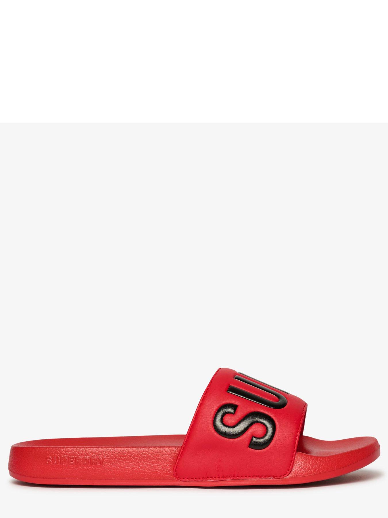 Image 5 of 5 of Superdry Core Graphic Pool Sliders- Red