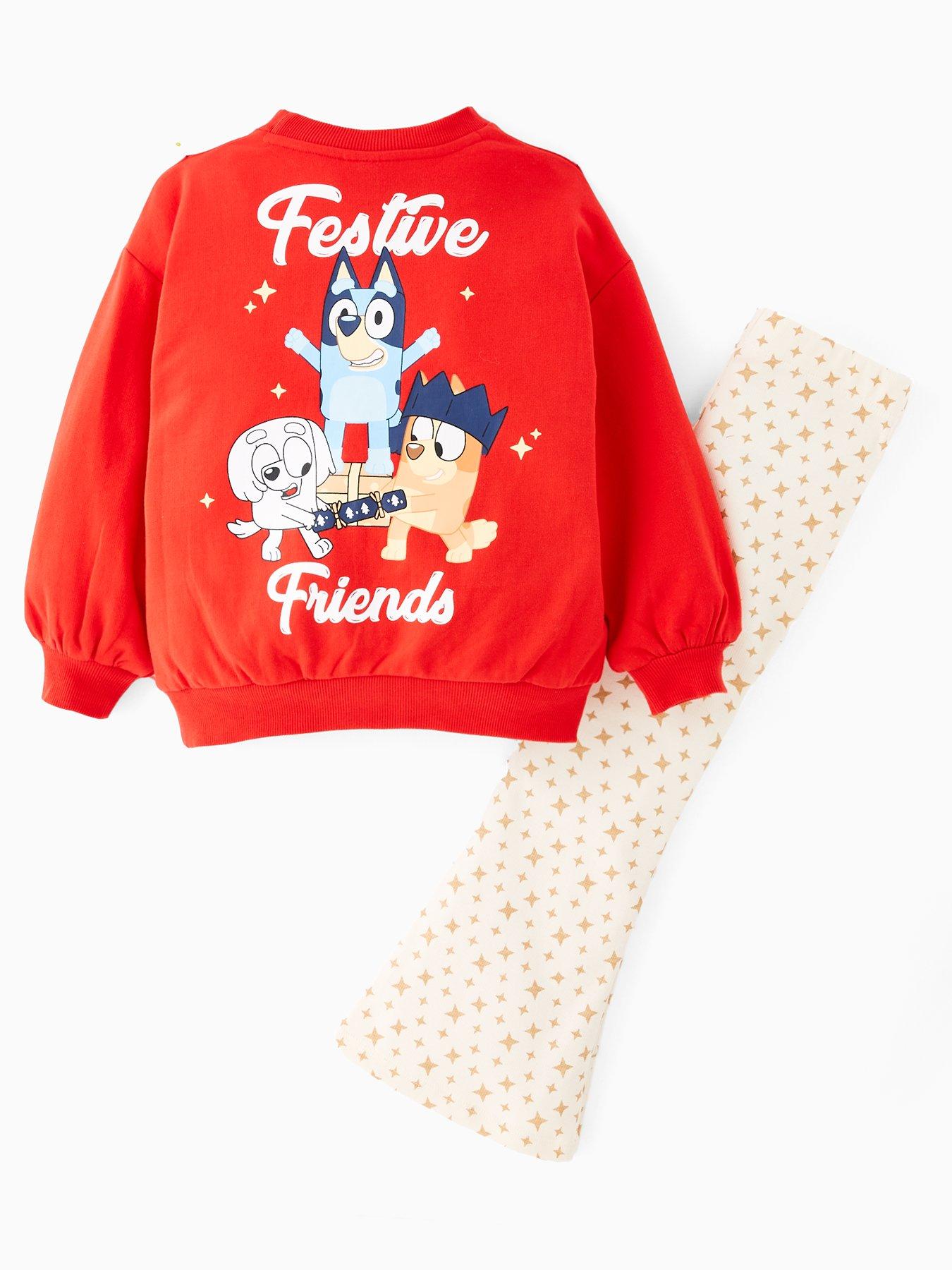 Bluey Christmas Legging Set - Red