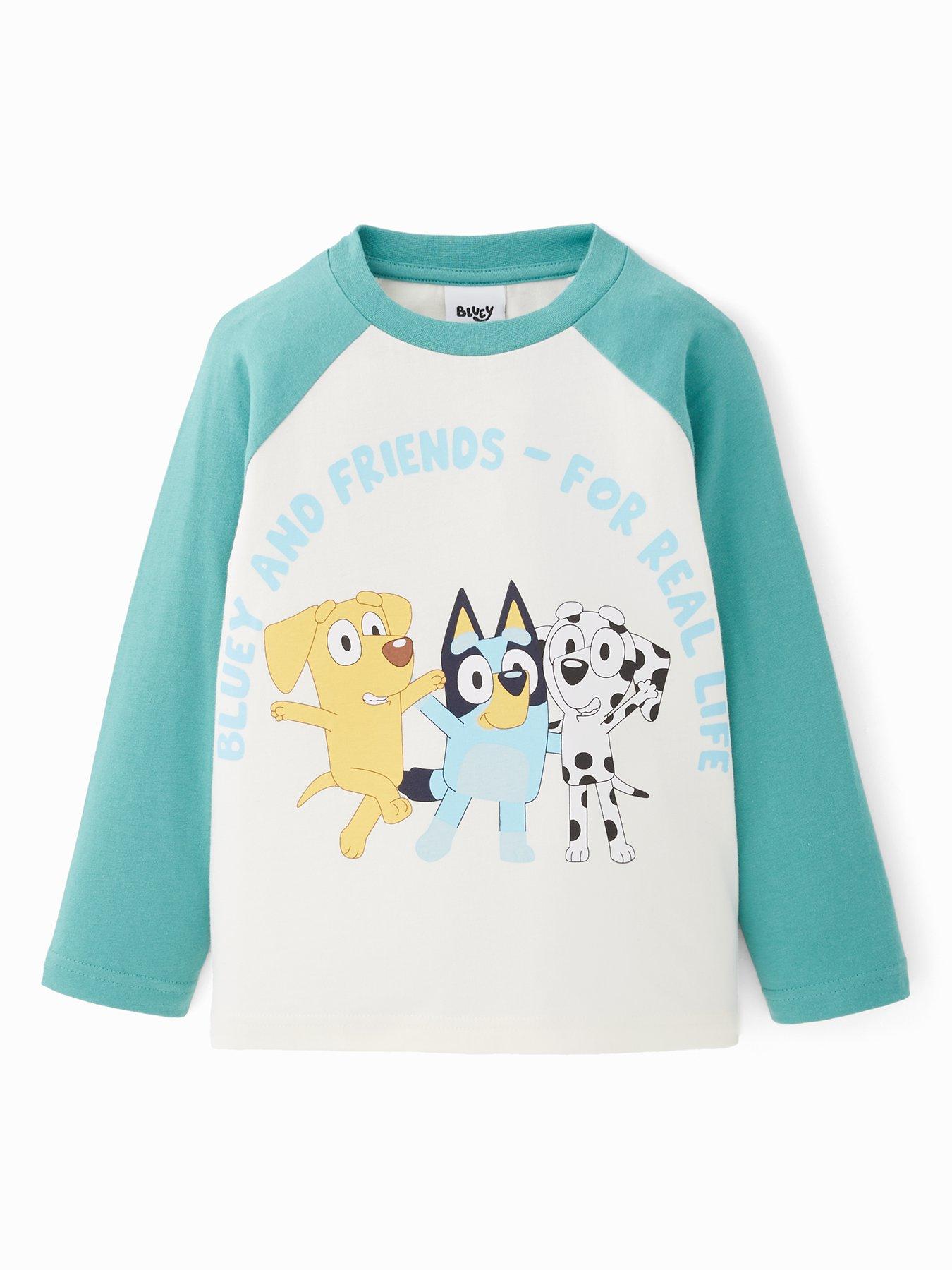 Bluey Raglan T-Shirts - Green