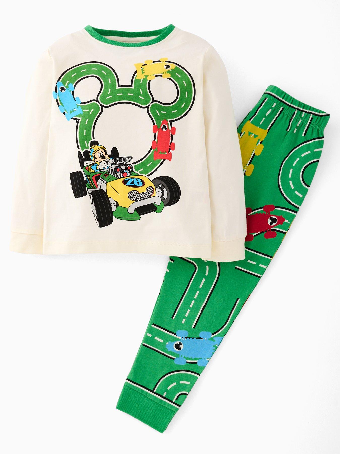 Image 1 of 6 of Mickey Mouse Disney's Mickey Cars Pyjamas - Green