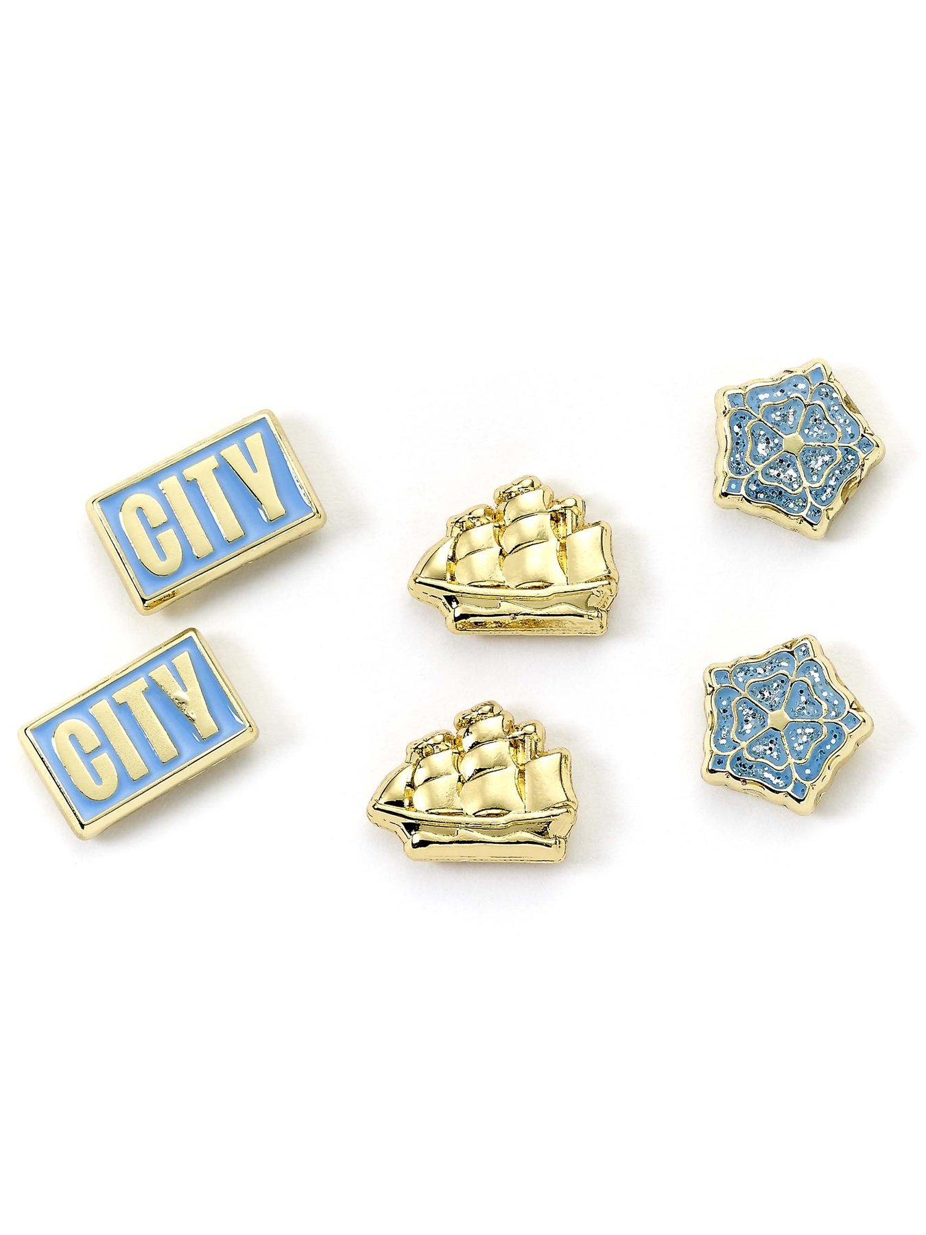 Image 2 of 3 of Manchester City Football Club Set of Three Stud Earrings