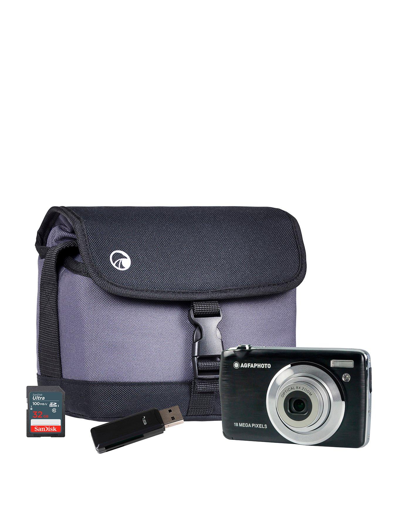 undefined DC8200 Camera Kit with Sandisk 32GB SD, Card Reader  &  Shoulder Bag - Black
