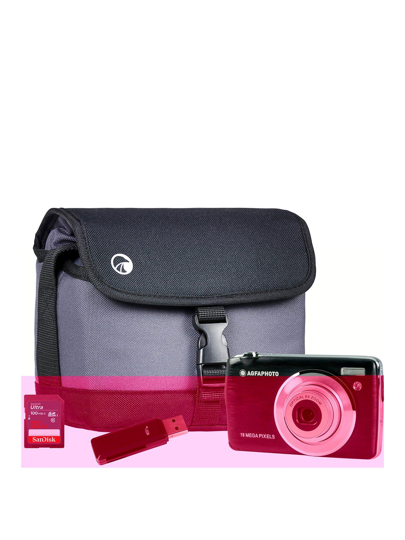 undefined Agfa DC8200 Camera Kit with Sandisk 32GB SD, Card Reader & Shoulder Bag - Black