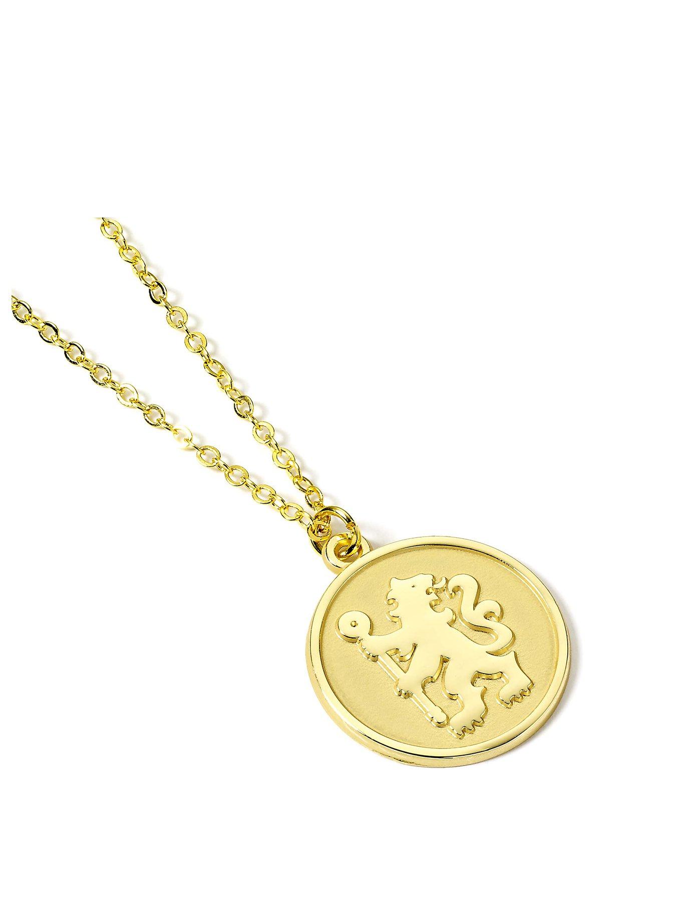 Chelsea Football Club Gold Tone Crest Necklace
